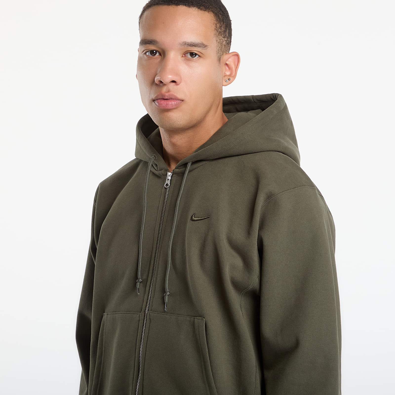 Hoodies and sweatshirts  Nike Men's Fleece Full-Zip Hoodie Cargo Khaki