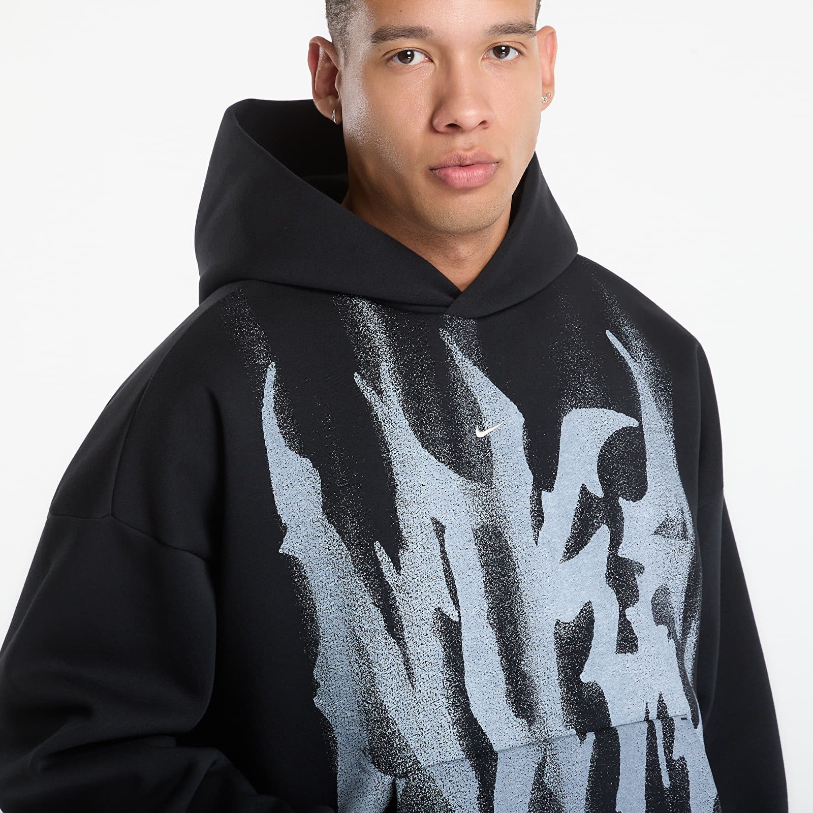 Hoodies and sweatshirts  Nike Standard Issue Men's Brushed Pullover Basketball Hoodie Black/ White/ Pale Ivory