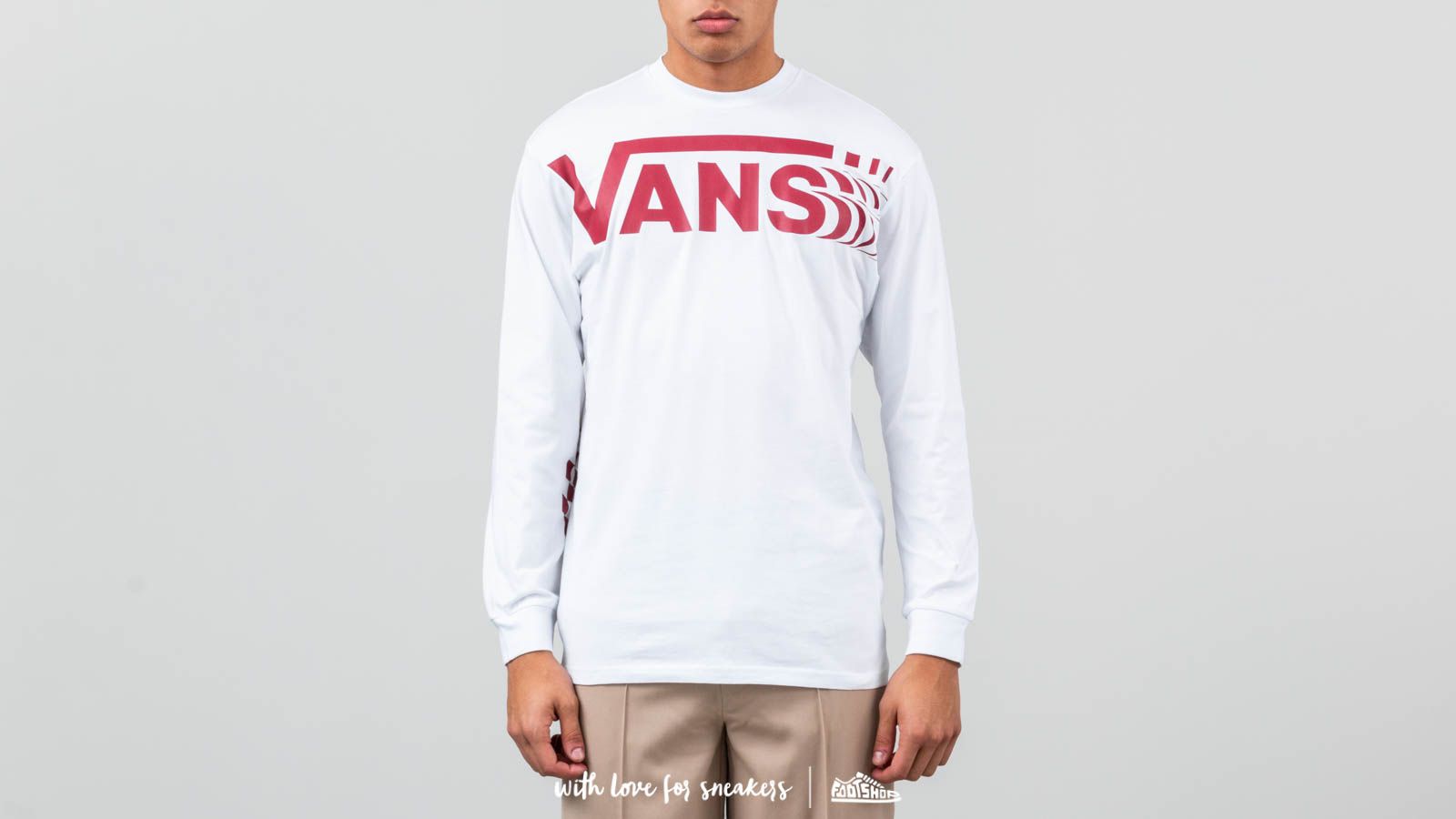 Vans red top long sleeve shirt