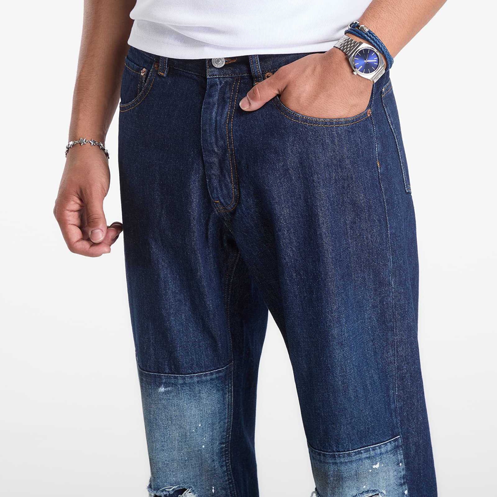 Džíny MM6 Pants 5 Pockets Medium Blue