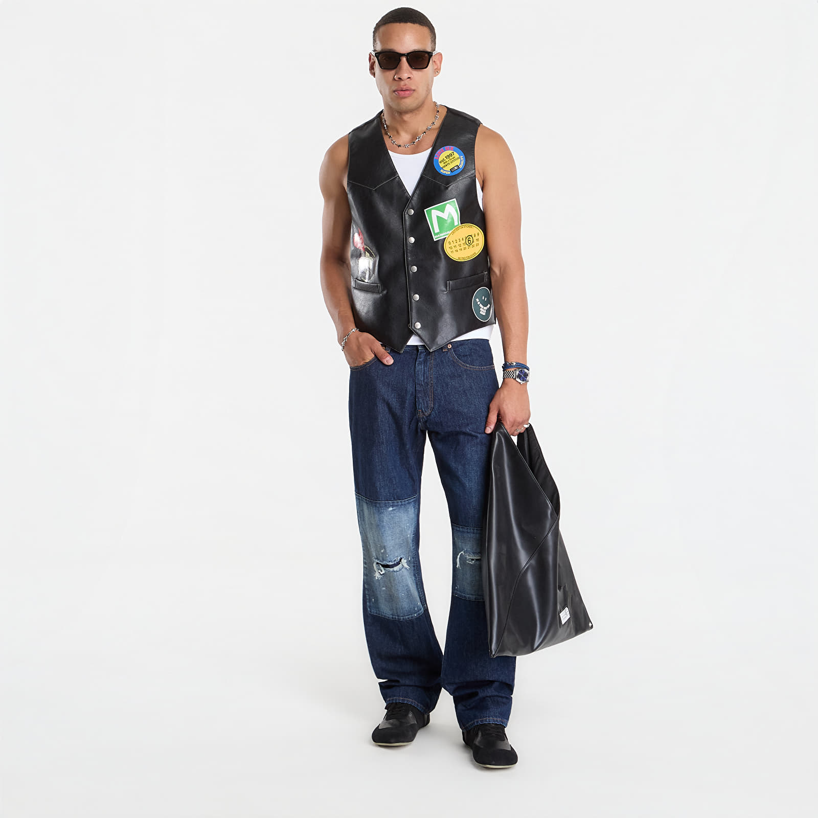 Džíny MM6 Pants 5 Pockets Medium Blue