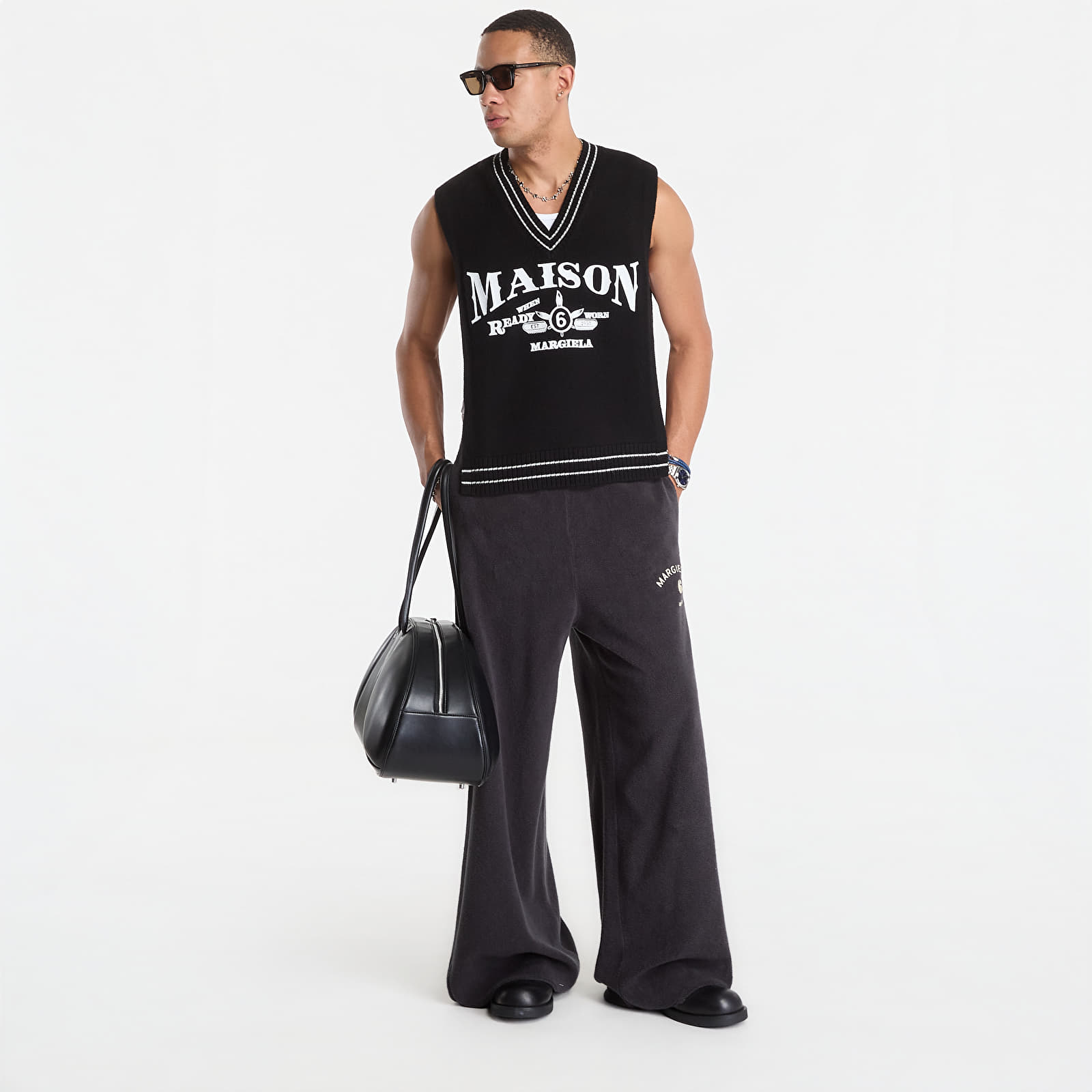 Pantalon MM6 Pants Dark Grey Melange