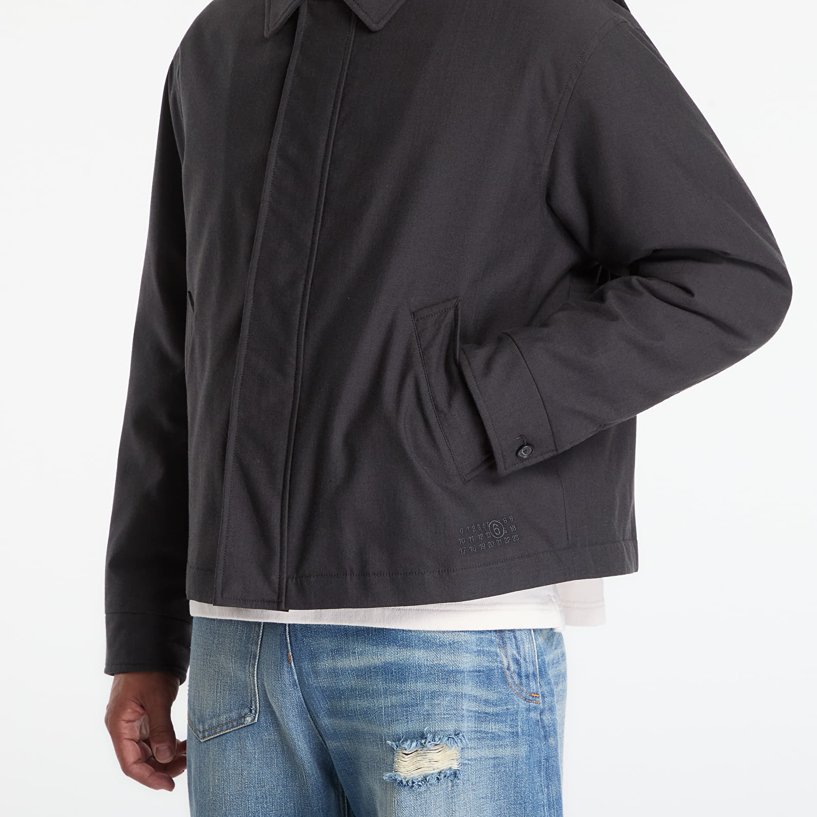 Herrenjacken MM6 Sportsjacket Dark Grey Melange