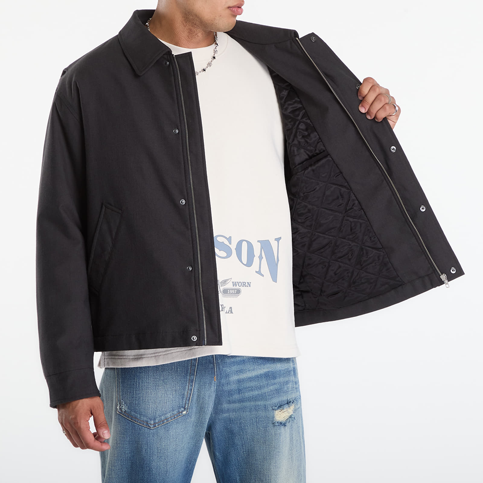 Herrenjacken MM6 Sportsjacket Dark Grey Melange