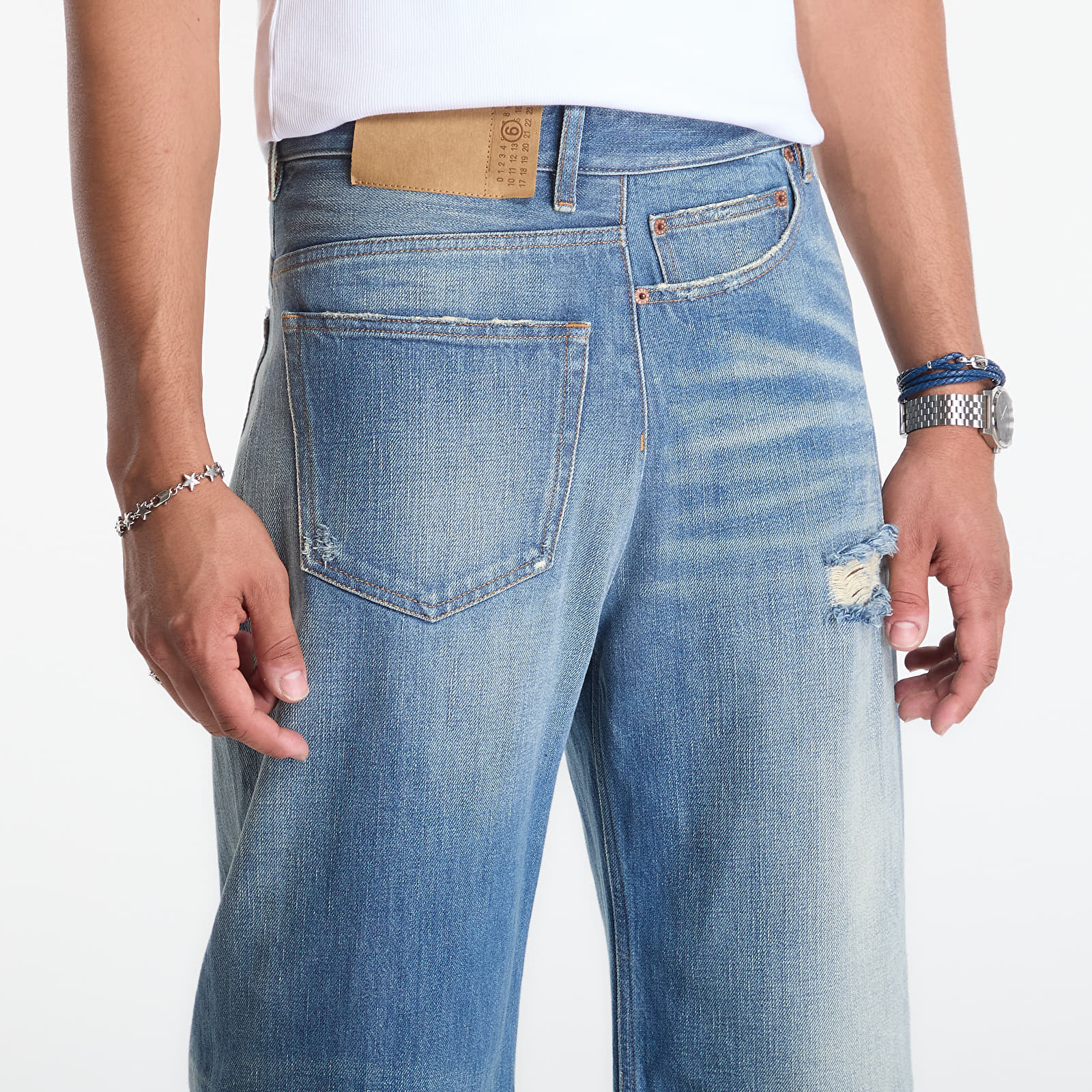 Jeans MM6 Pants 5 Pockets Medium Blue