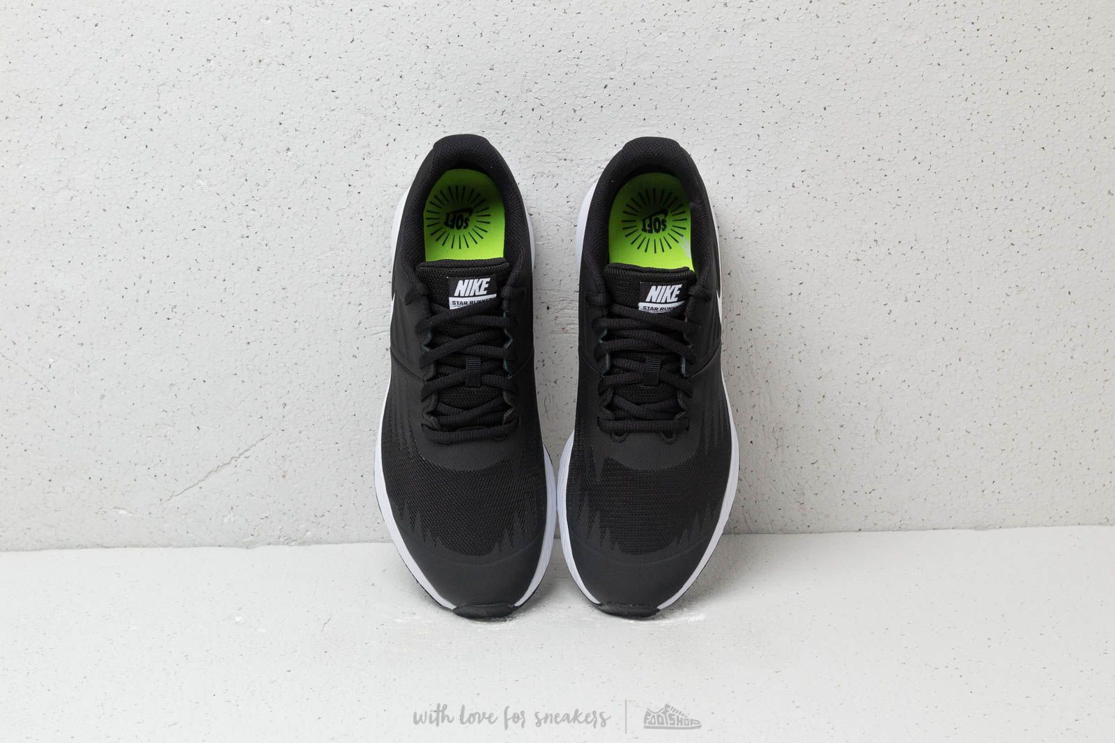 Women s shoes Nike Star Runner GS Black White Volt Footshop