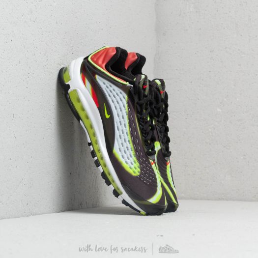 Men s shoes Nike Air Max Deluxe Black Volt Habanero Red White Footshop