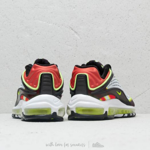 Nike air max deluxe black volt habanero hotsell red white