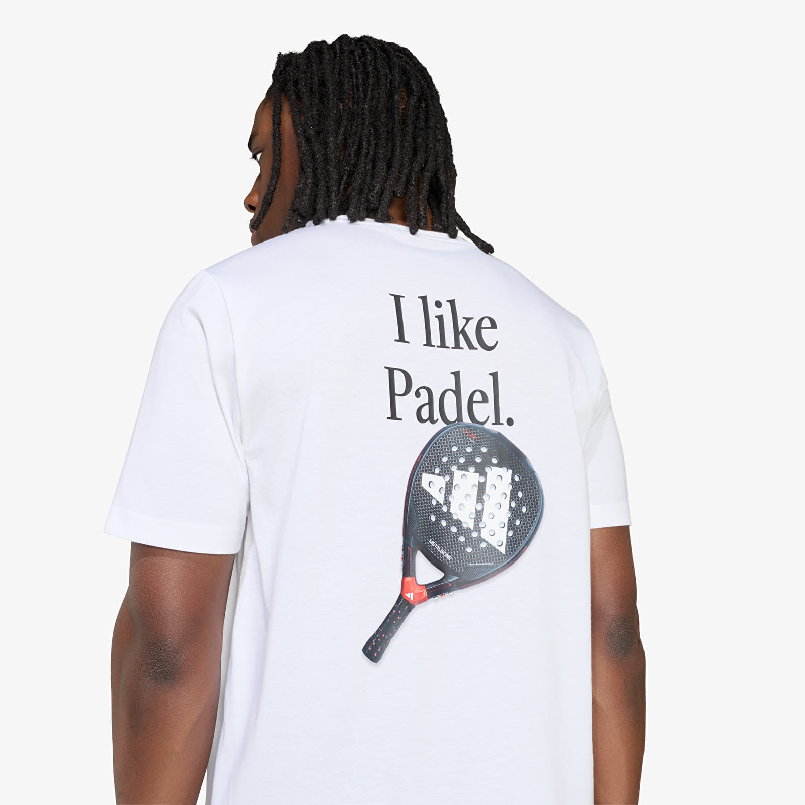 Tricouri bărbați adidas Padel Category Graphic T-shirt White