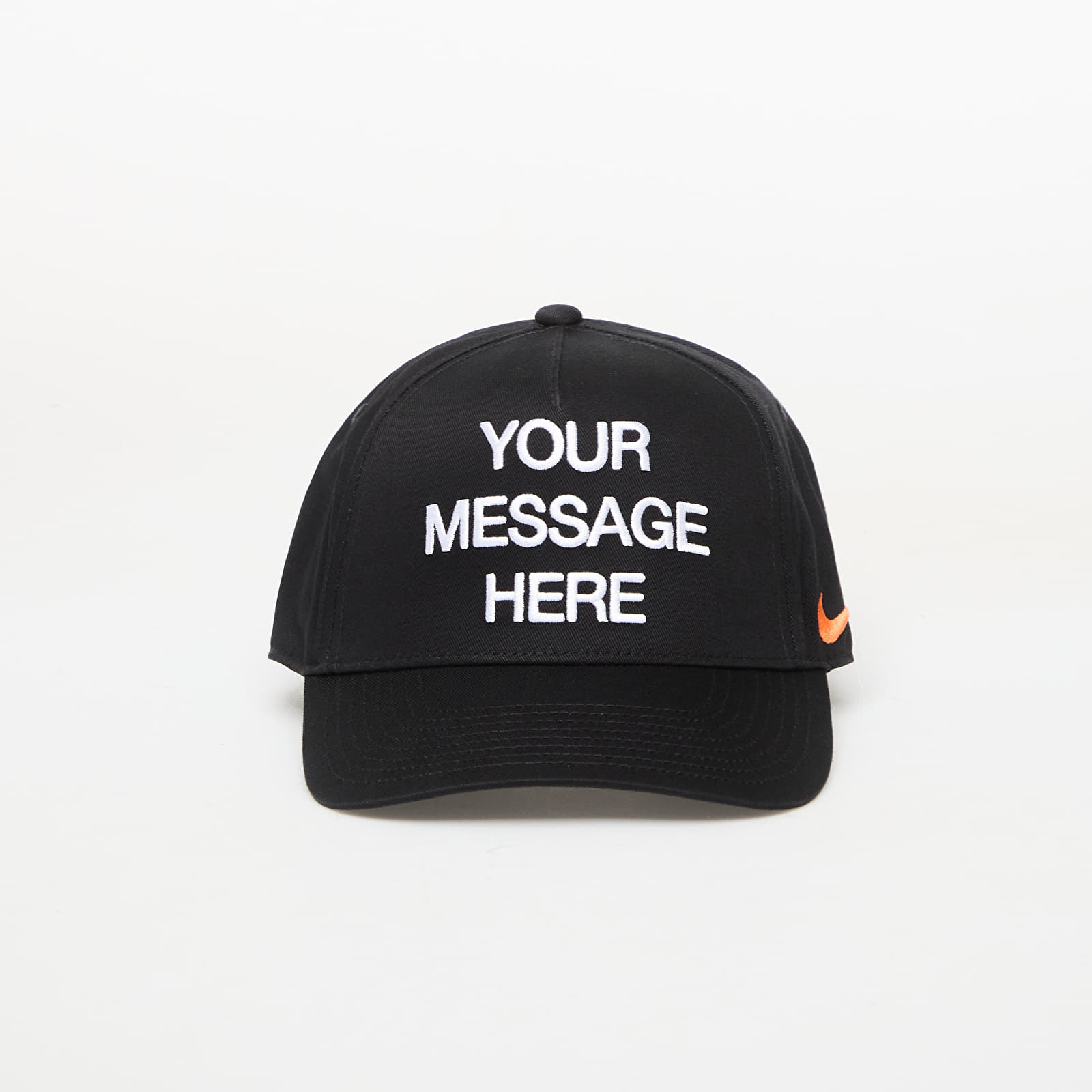 Caps Nike Rise "Your Message Here" Structured A-Frame Cap Black/ White/ Safety Orange