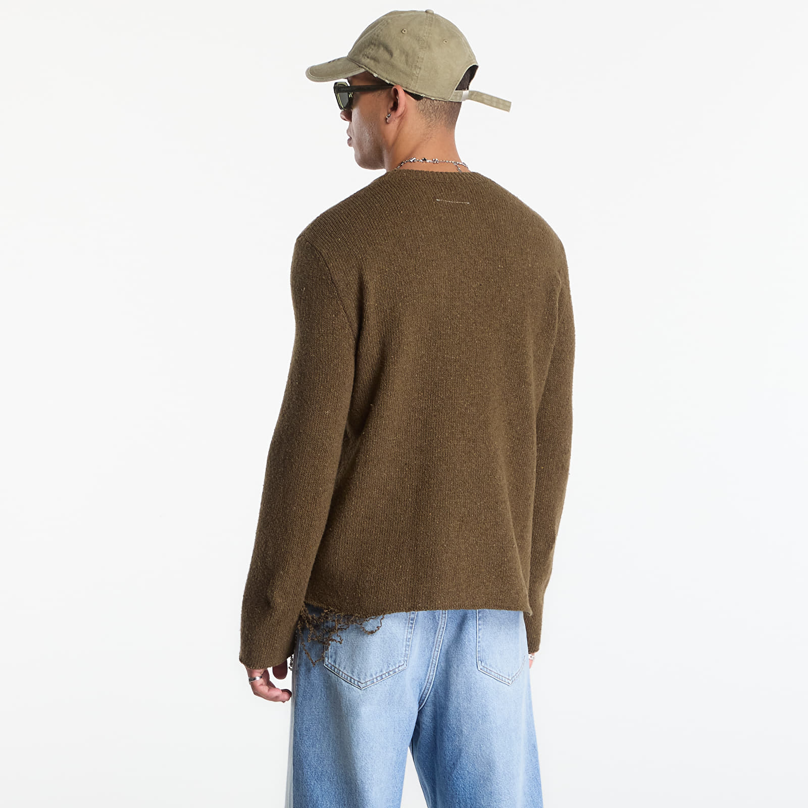 Пуловери MM6 Crewneck Khaki/ Black Print