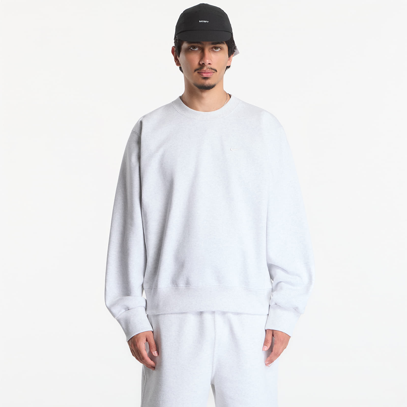 Dukserice Nike Men's Fleece Crew-Neck Sweatshirt Birch Heather