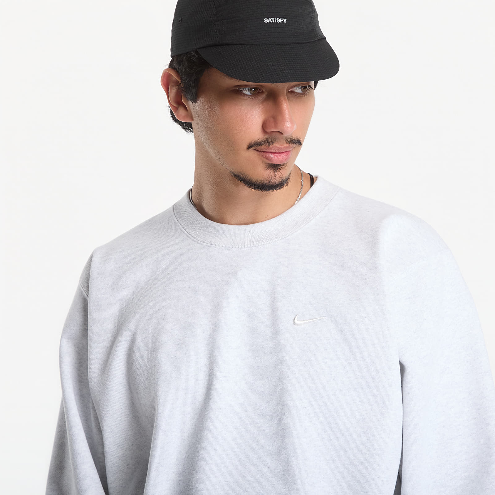 Dukserice Nike Men's Fleece Crew-Neck Sweatshirt Birch Heather