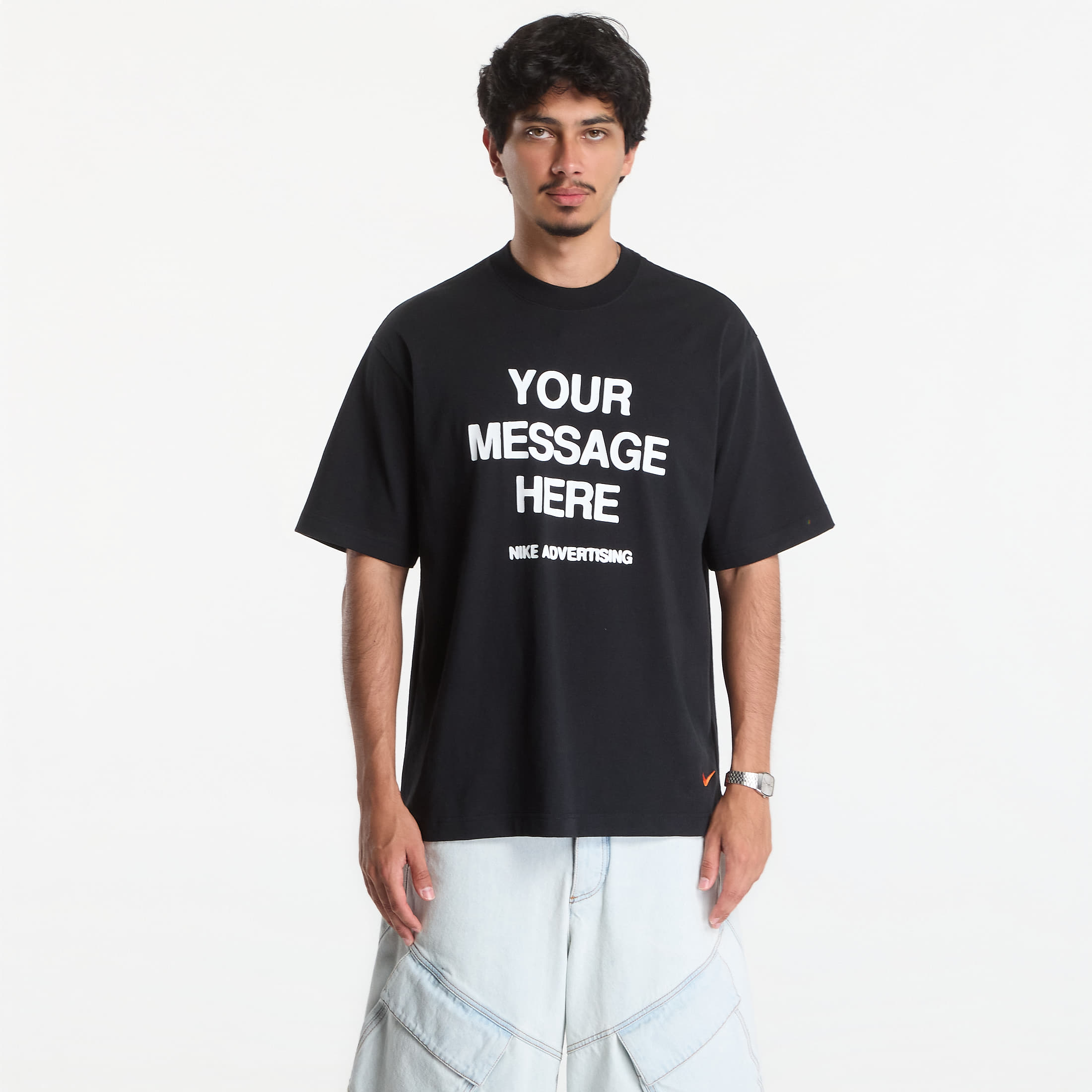 Tricou Nike Your Message Here T-Shirt Black XL