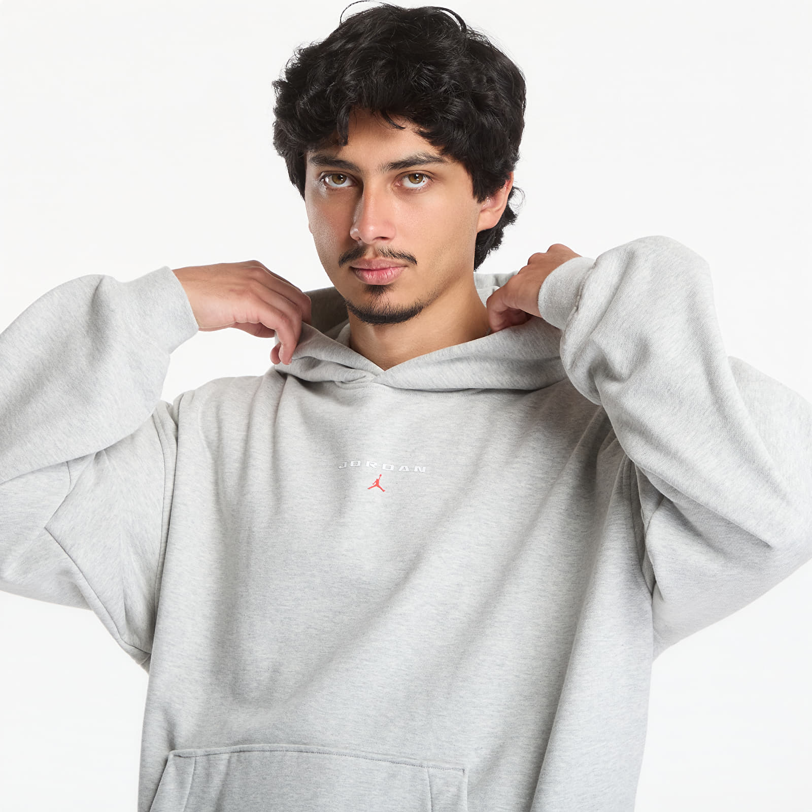Мъжки суичъри Jordan Flight Fleece Men's Oversized Pullover Hoodie Grey Heather