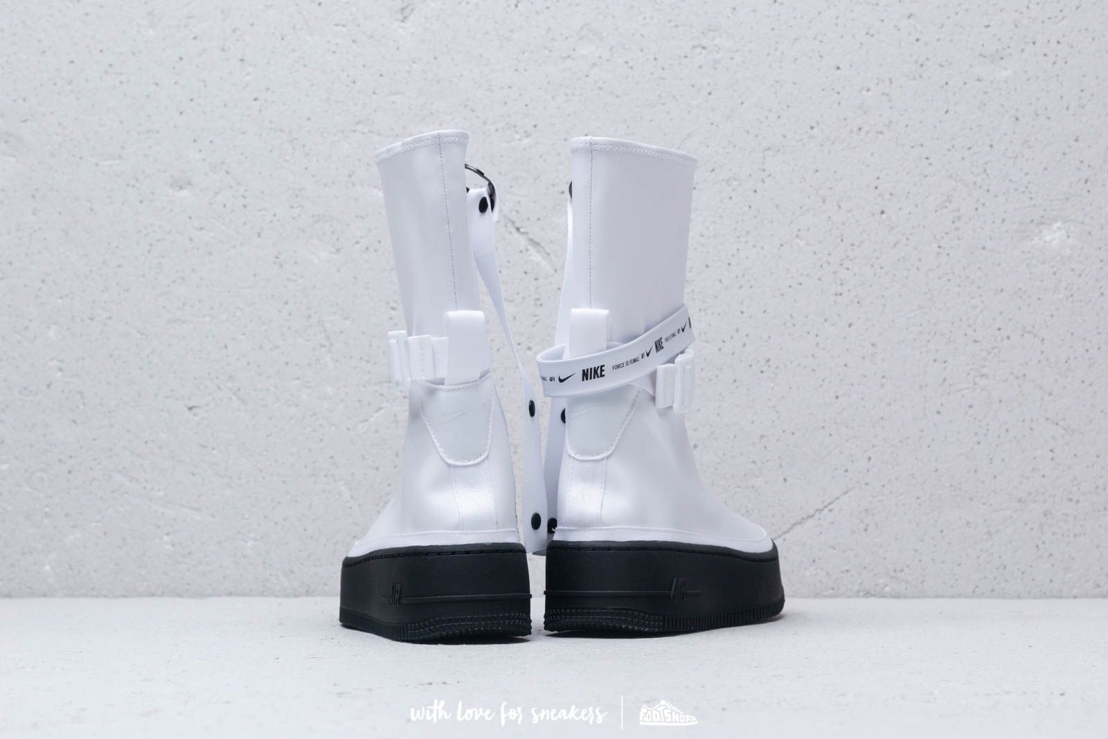 Women s shoes Nike W Air Force 1 Sage Hi White White Black Footshop