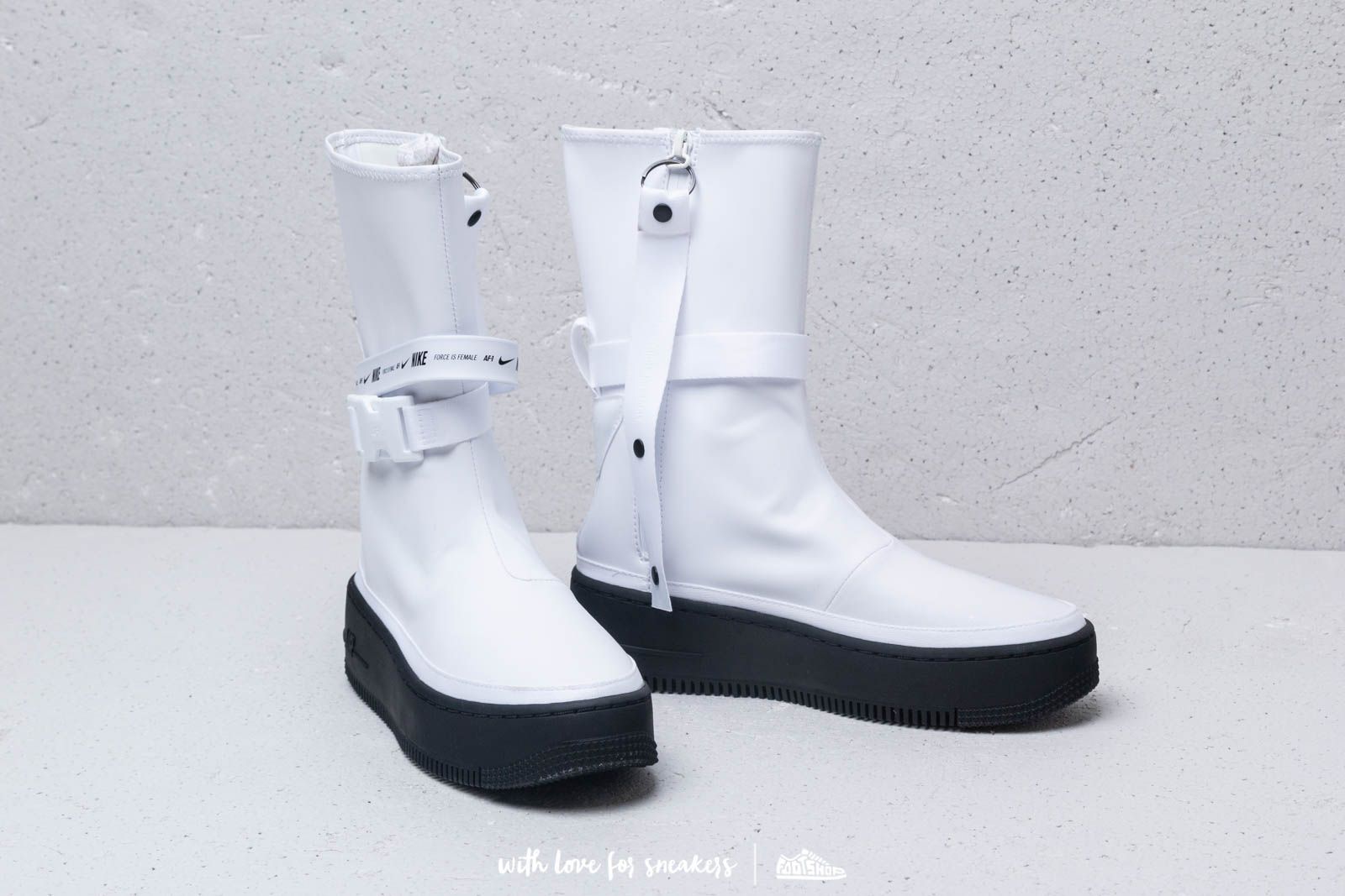 Women s shoes Nike W Air Force 1 Sage Hi White White Black Footshop