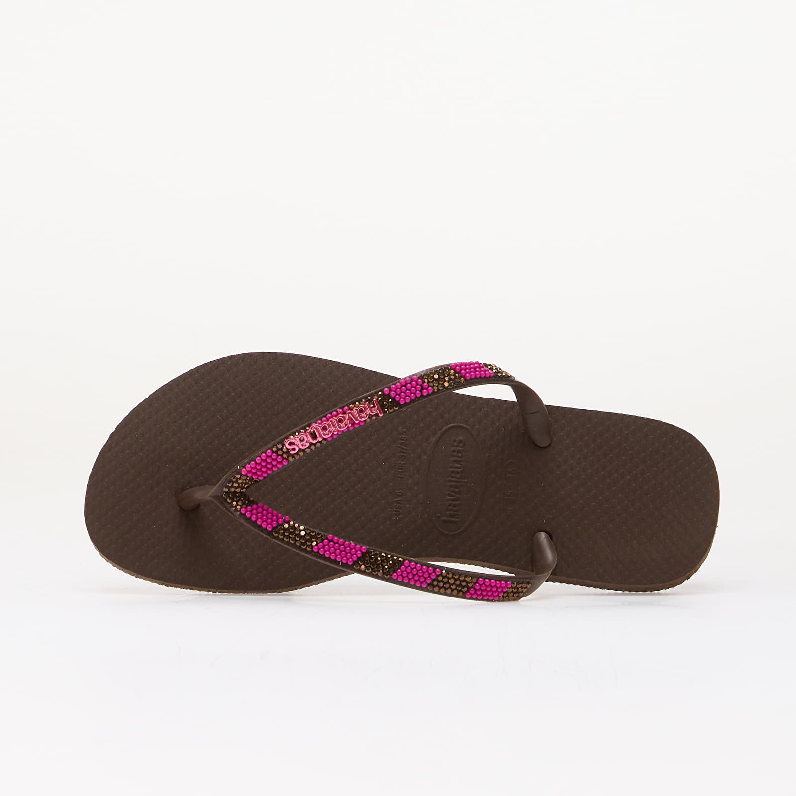 Women's slides Havaianas Slim Glow Dark Brown