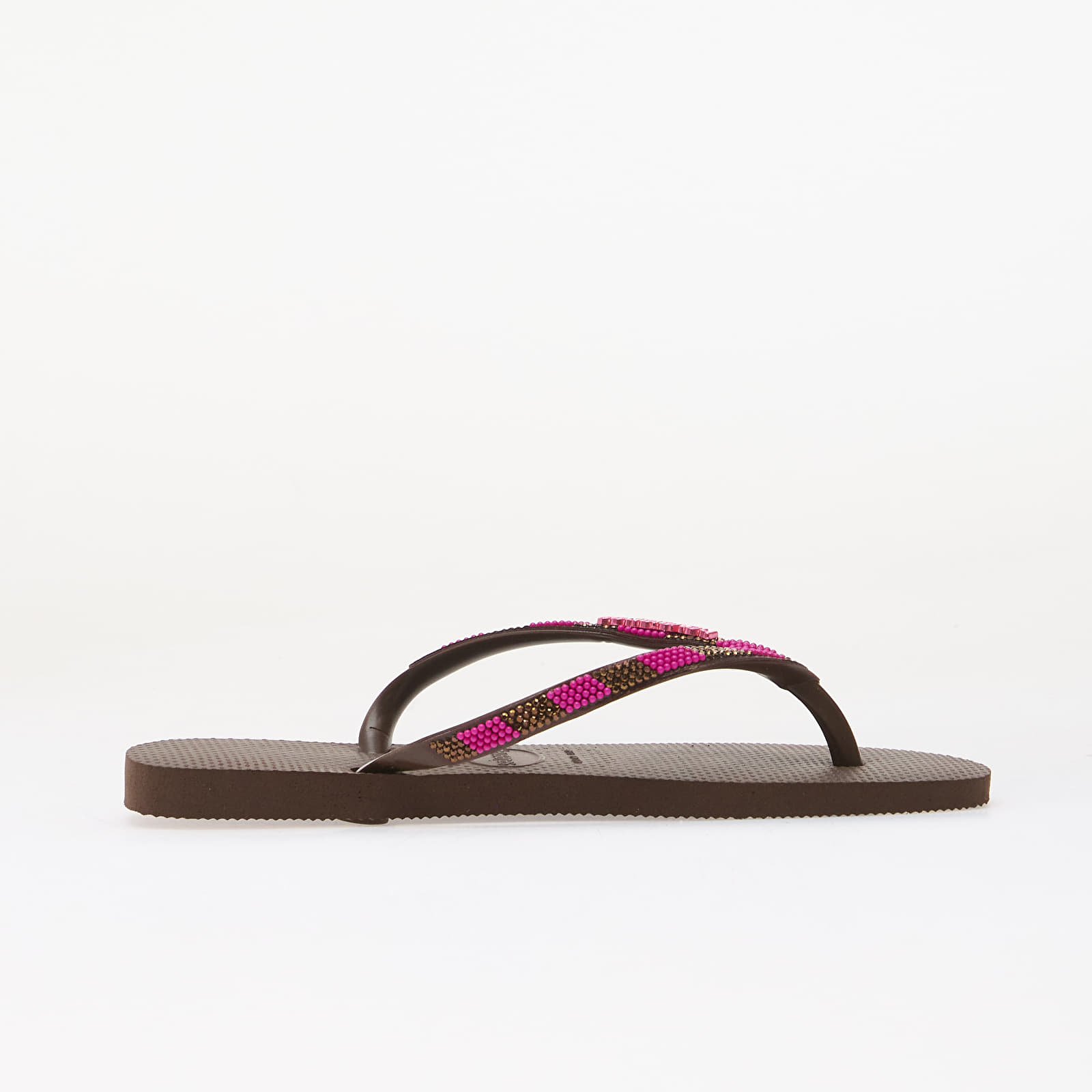 Women's slides Havaianas Slim Glow Dark Brown