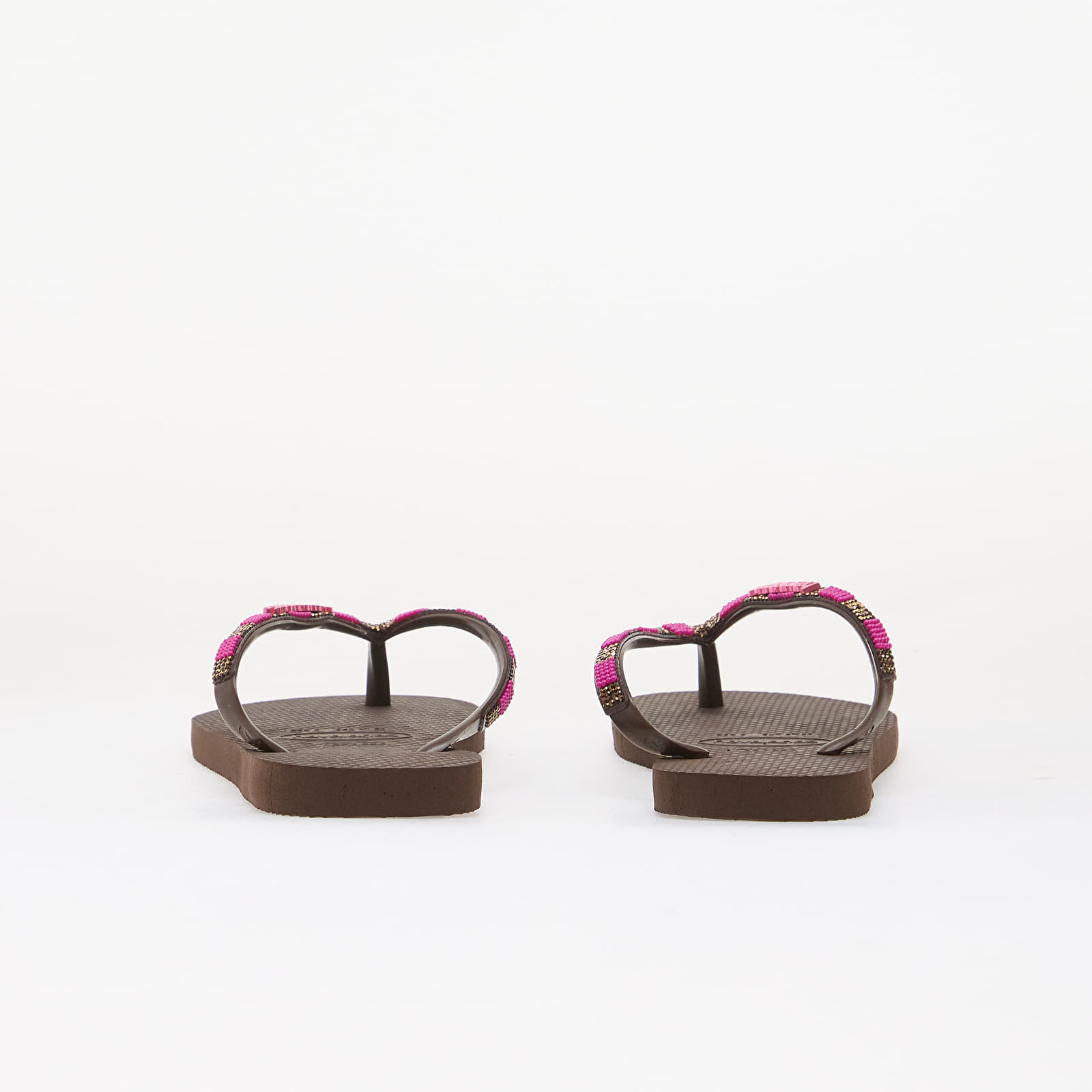 Women's slides Havaianas Slim Glow Dark Brown