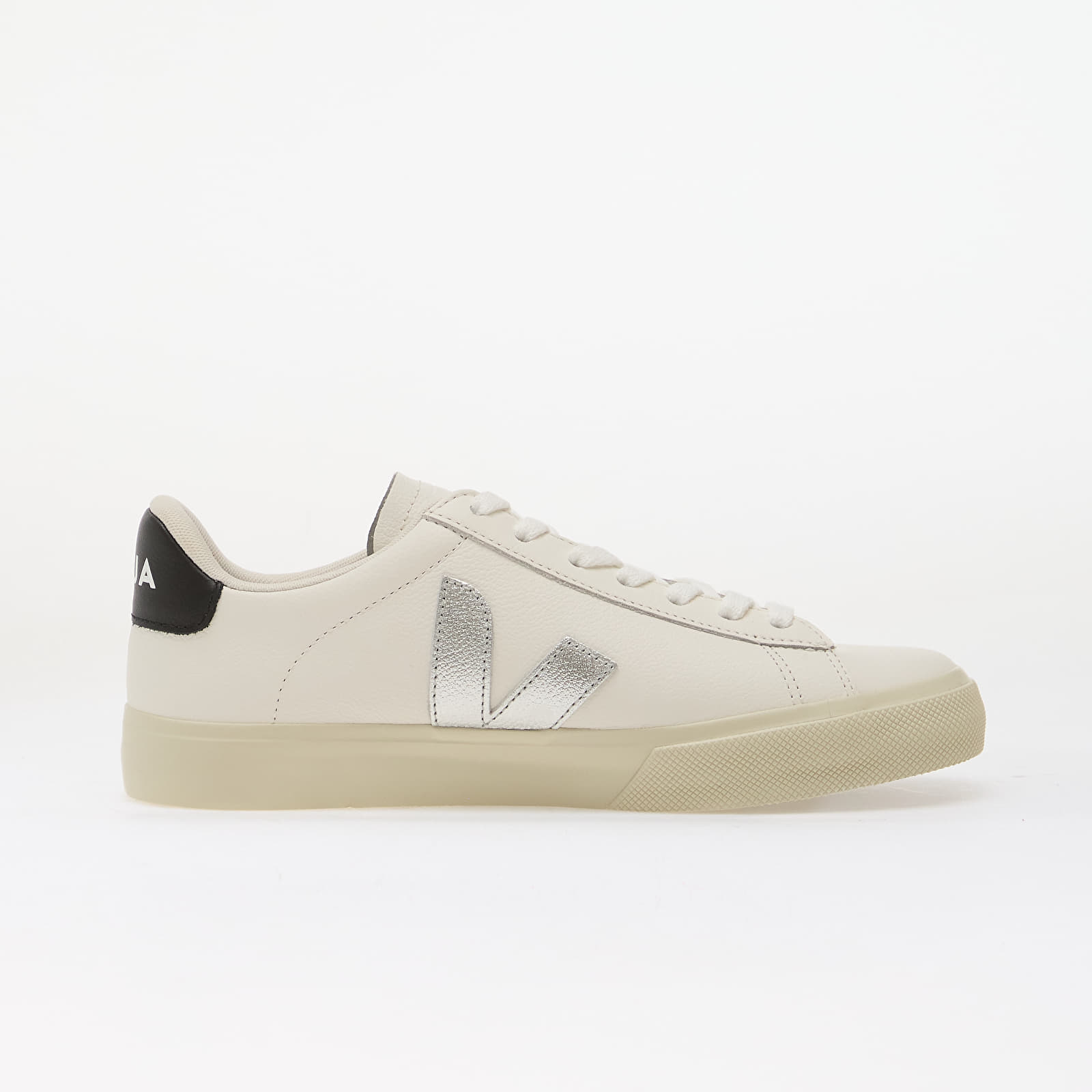 Damesschoenen Veja Campo Leather White/ Silver/ Black