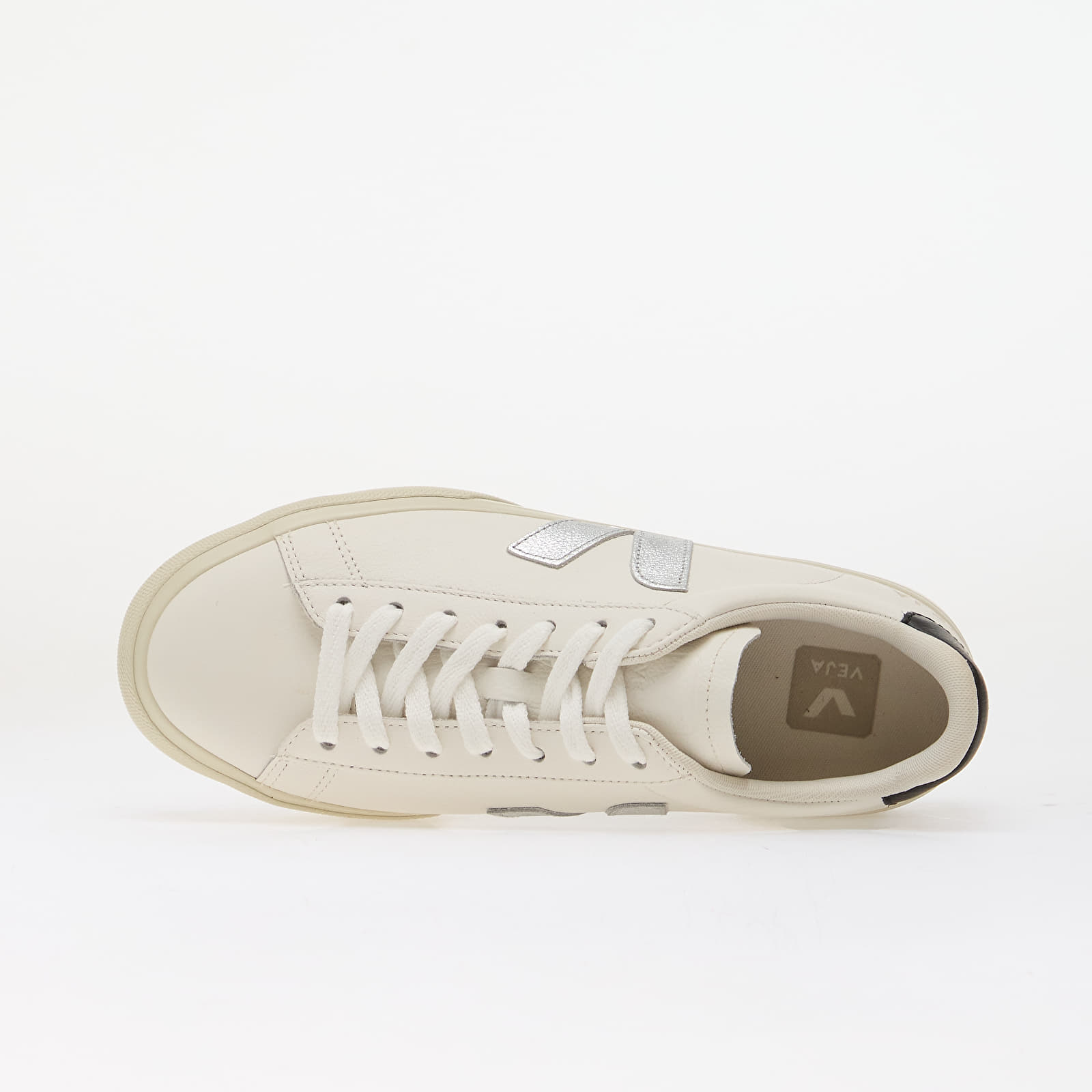 Damesschoenen Veja Campo Leather White/ Silver/ Black