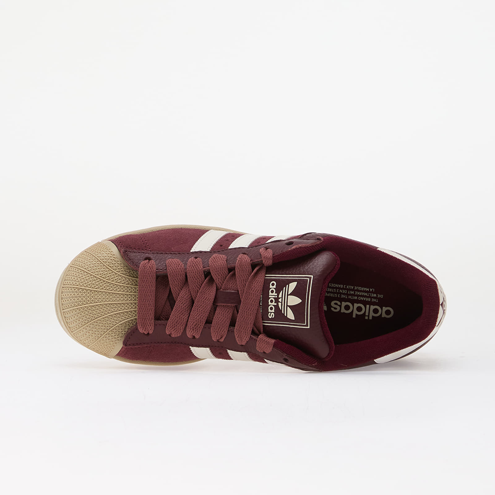 Herenschoenen adidas Superstar Ii Maroon/ Core White/ Khaki Three
