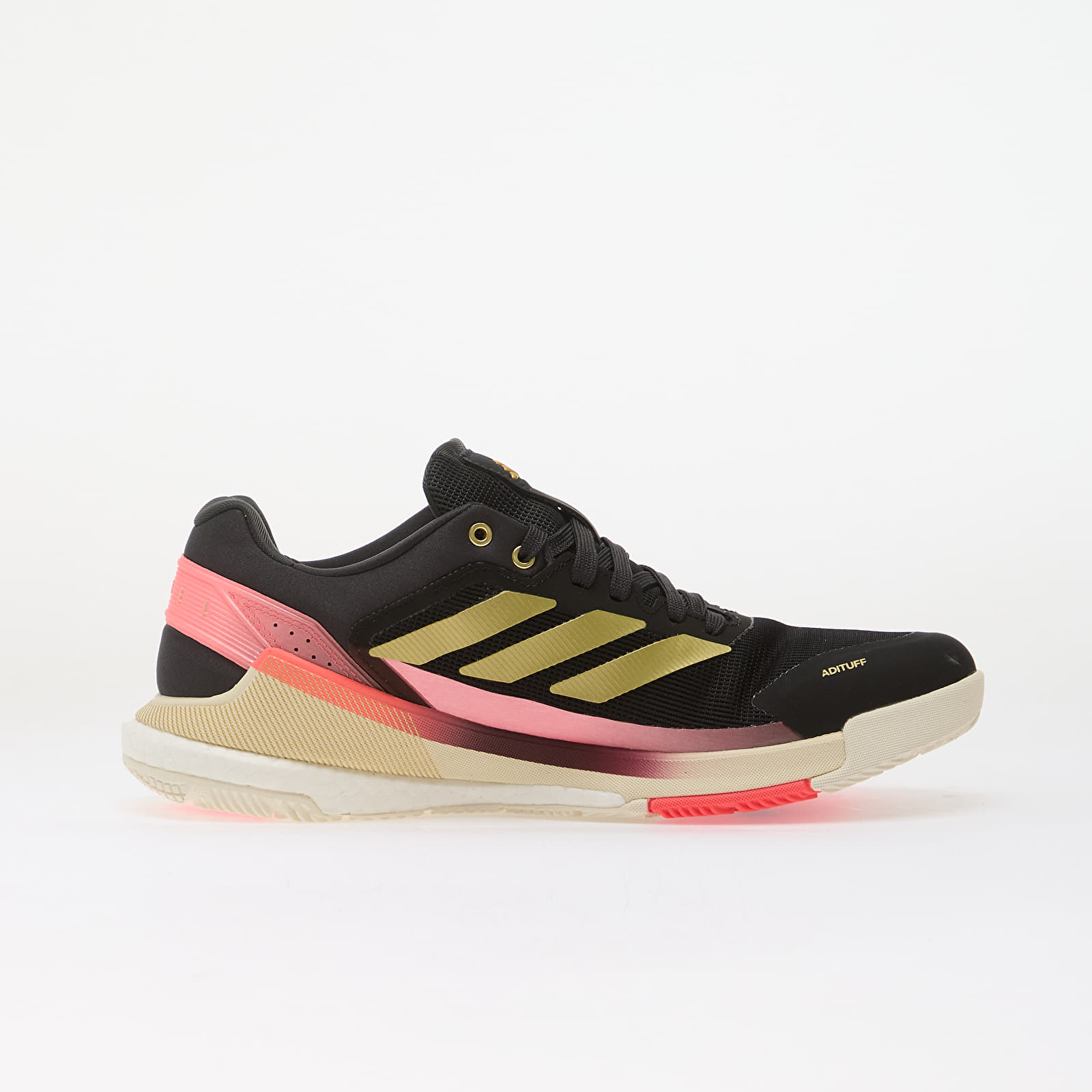 Scarpe uomo adidas Crazyquick BOOST Padel Core Black/ Gold Met./ Solar Turbo