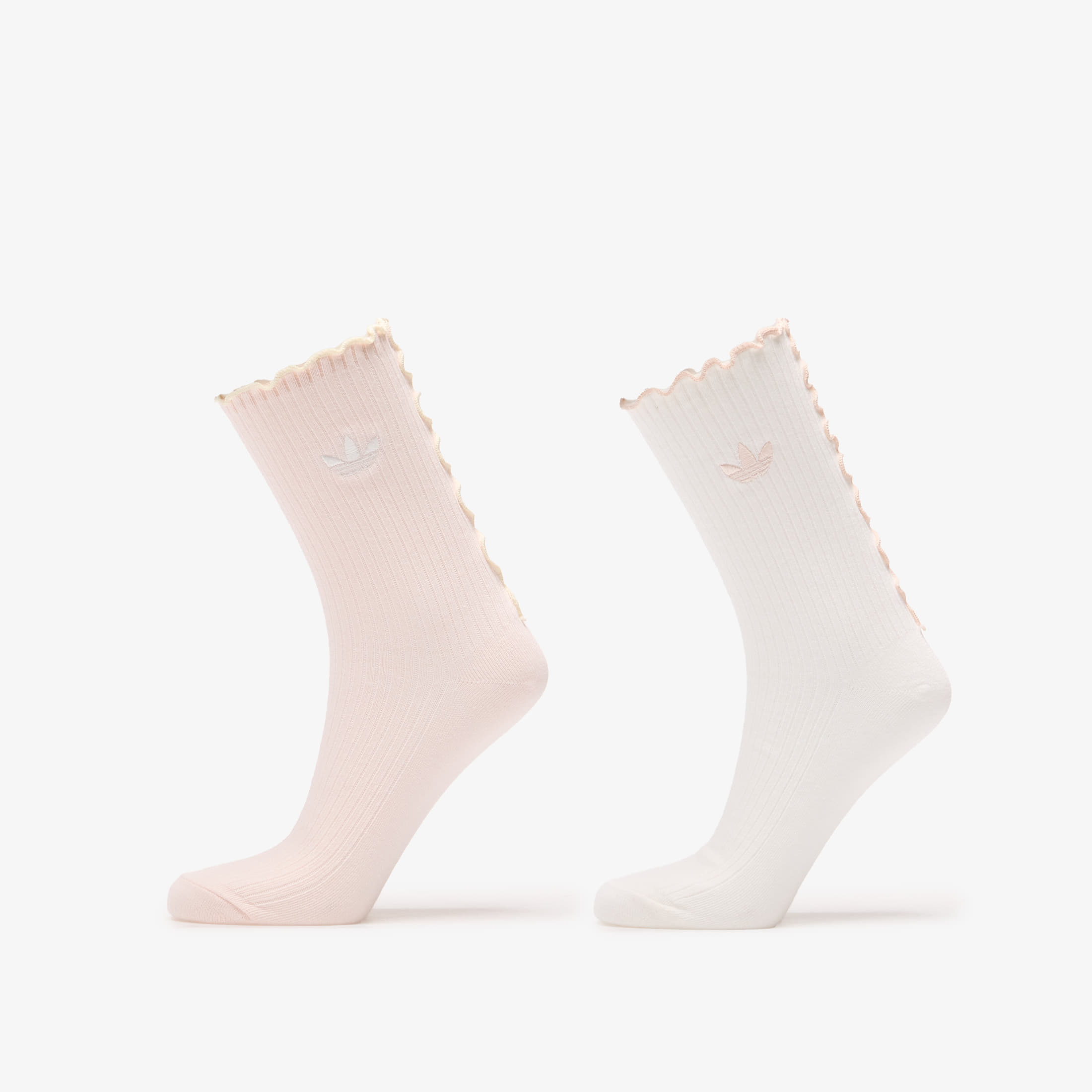 Чорапи adidas Ruffle Crew Socks 2 Pairs Off White/ Wonder Quartz M