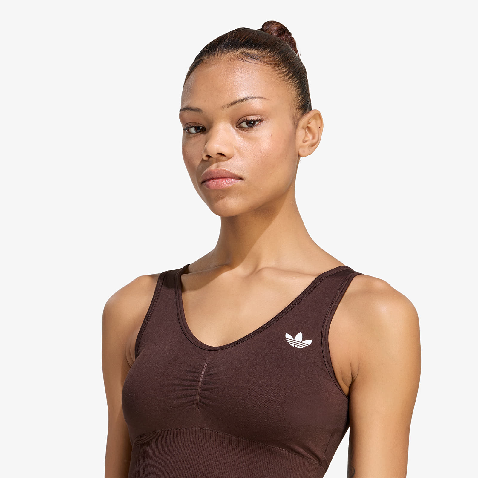 Naiste rinnahoidjad adidas Essentials Seamless Bralette Aurora Coffee