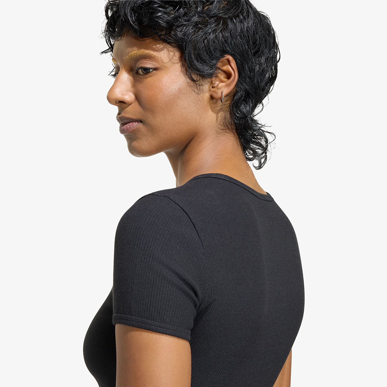 Naiste T-särgid adidas Essentials Rib T-Shirt Black