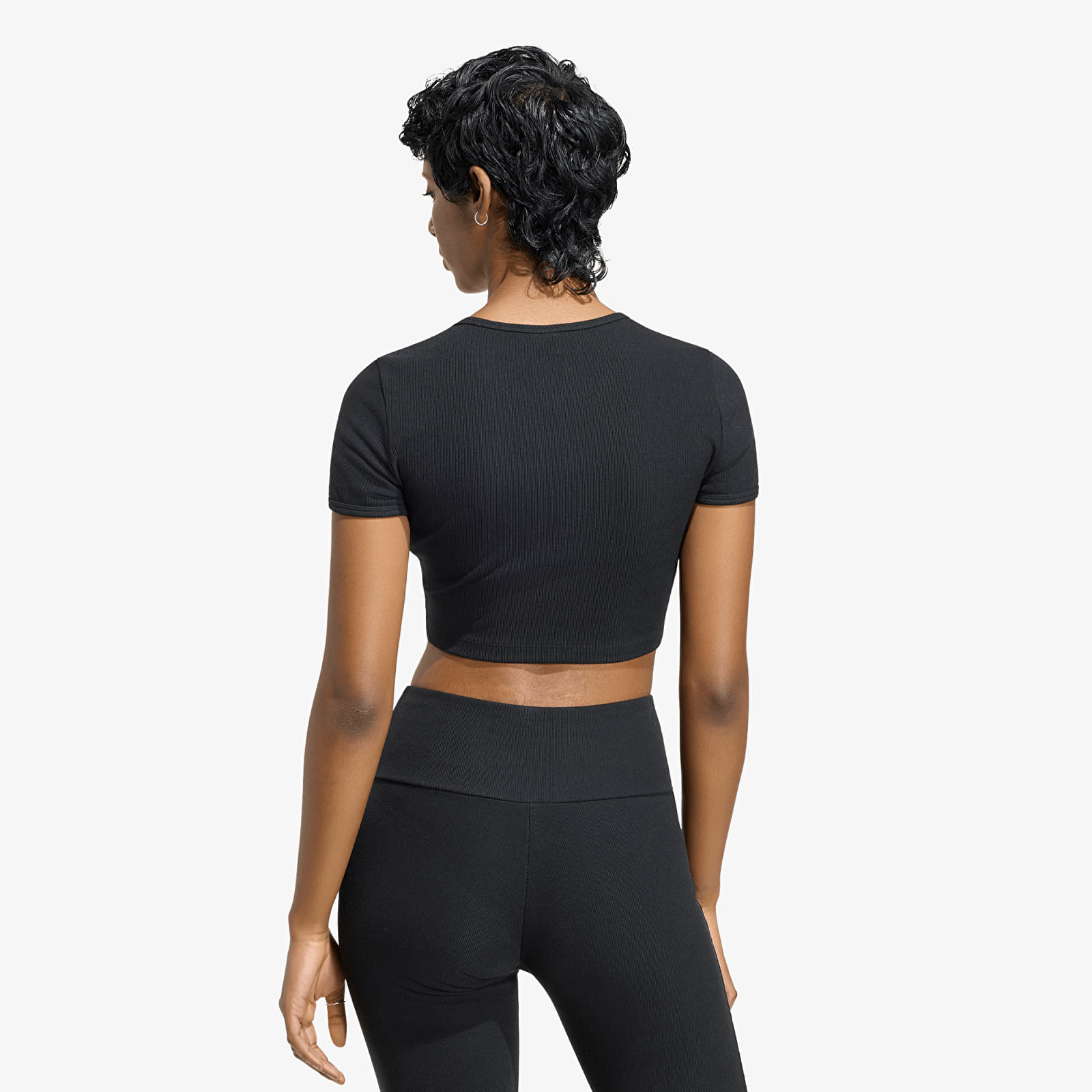 Naiste T-särgid adidas Essentials Rib T-Shirt Black