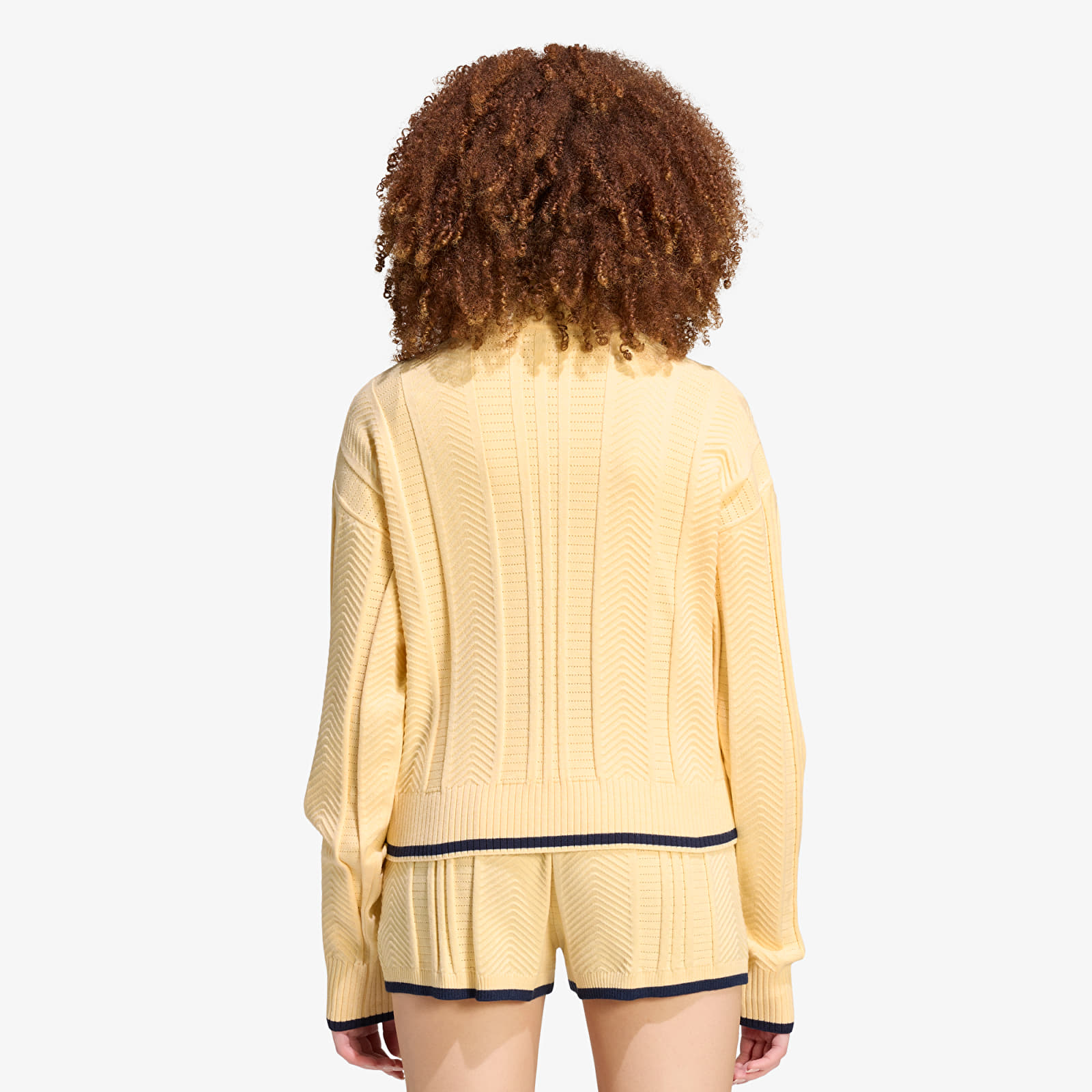 Cardigans adidas Cable Knit Firebird Track Top Warm Vanilla