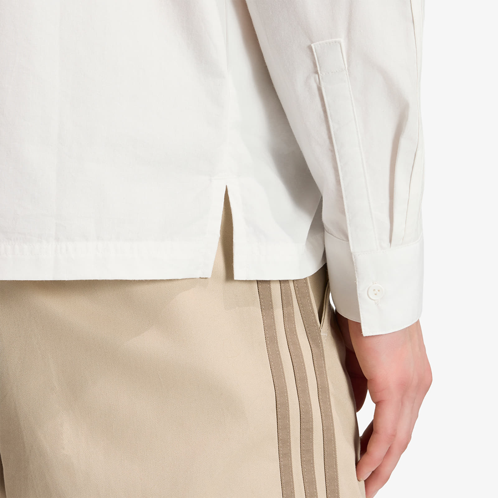 Shirts adidas 3 Stripes Button Up Shirt Cloud White