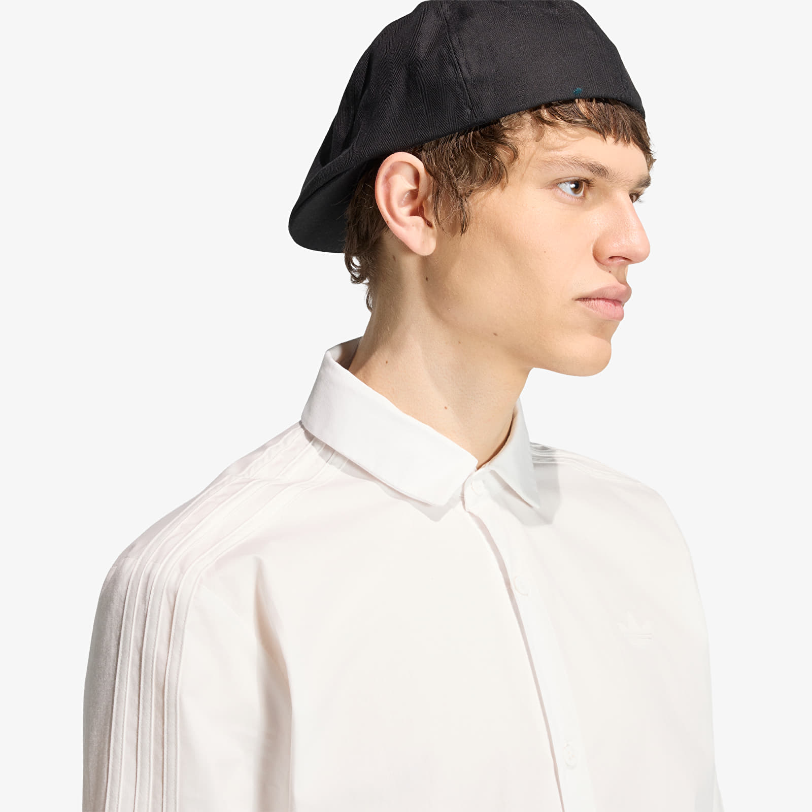 Shirts adidas 3 Stripes Button Up Shirt Cloud White