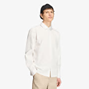 adidas 3 Stripes Button Up Shirt Cloud White