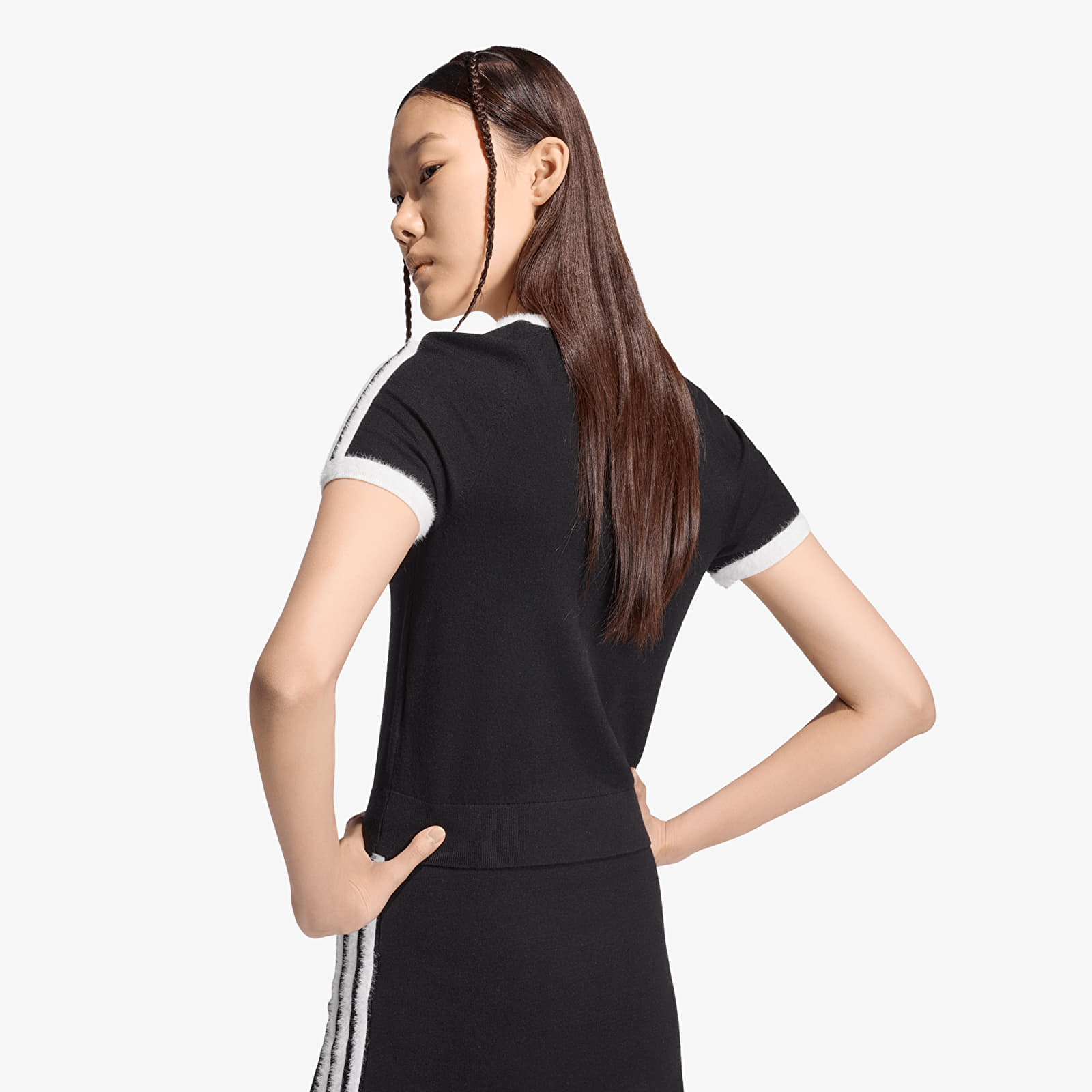 T-Shirts adidas Knitted T-shirt Black/ White