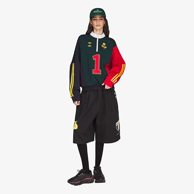 Sweatshirt adidas x Willy Chavarria Chavarria Watsonville Quarter Zip Aurora Ivy/ Legend Ink/ Better Scarlet