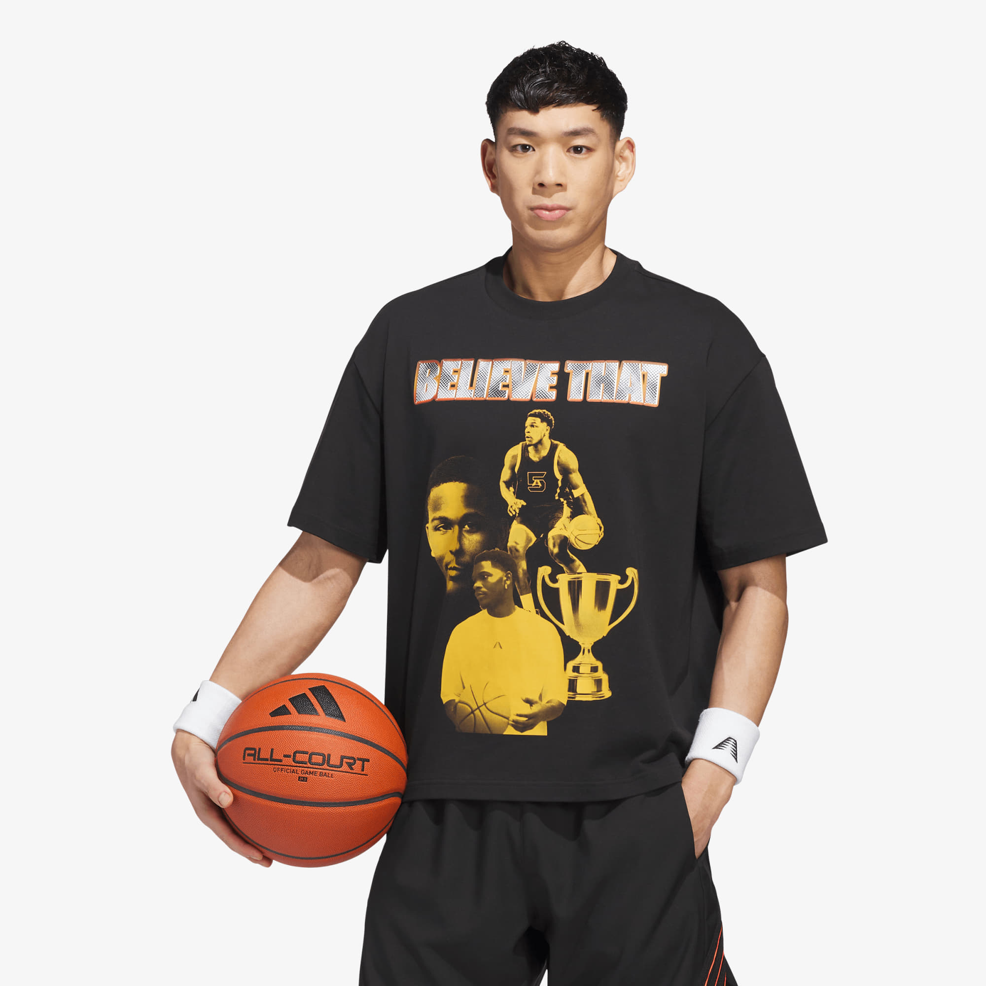 Тениска adidas Anthony Edwards Bling Tee Black XL