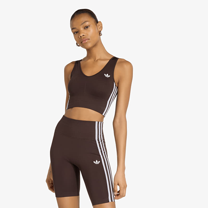adidas Essentials 3 Stripes Seamless Bralette Aurora Coffee