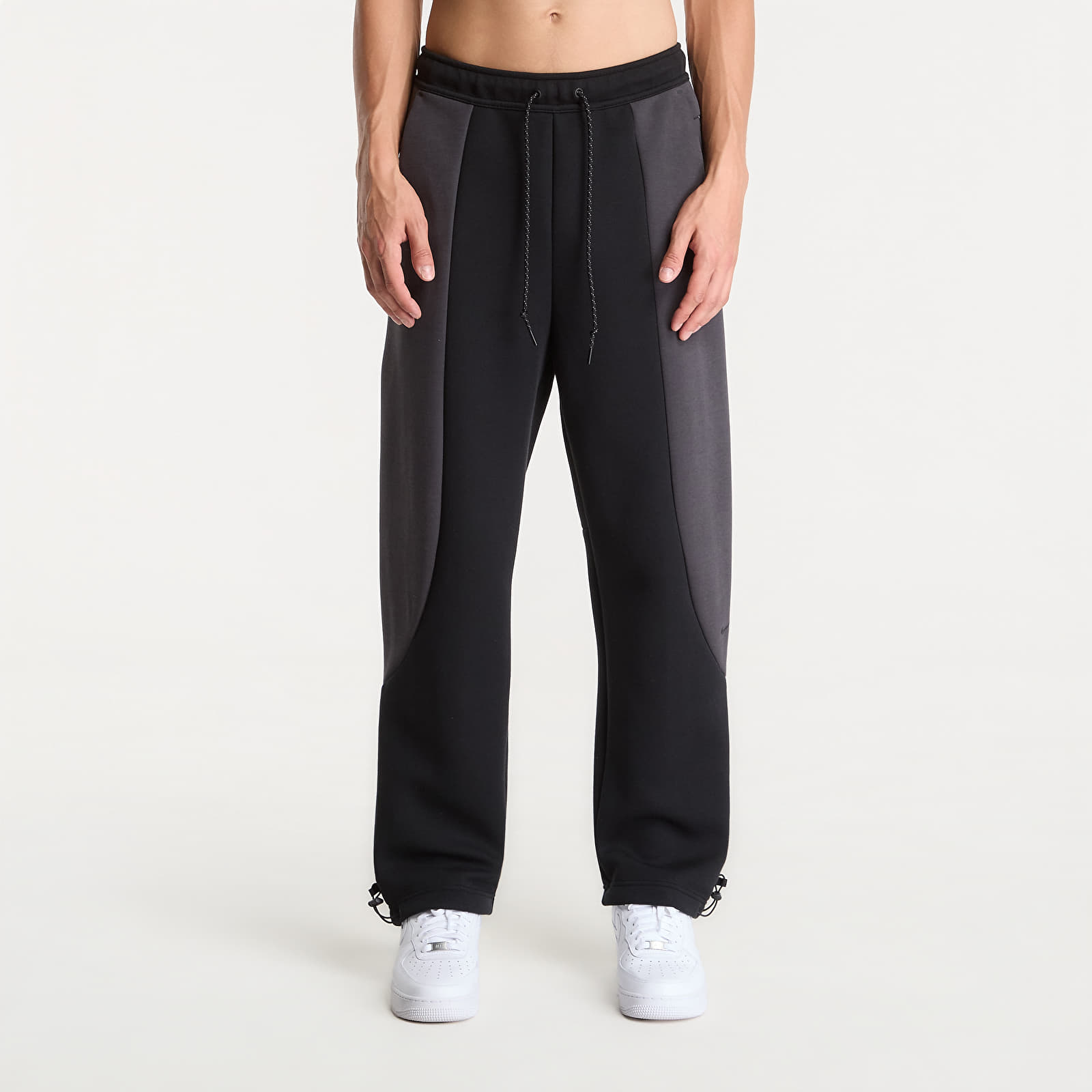 Joggingbukser Nike Tech Men's Color-Block Open-Hem Fleece Pants Black/ Anthracite/ Black