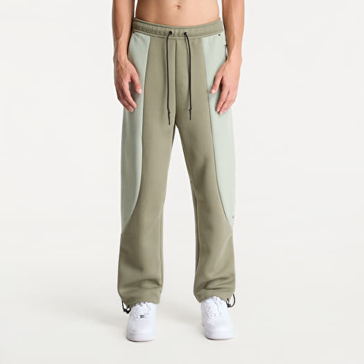 Φόρμα Nike Tech Men's Color-Block Open-Hem Fleece Pants Silver Sage/ Jade Horizon/ Black