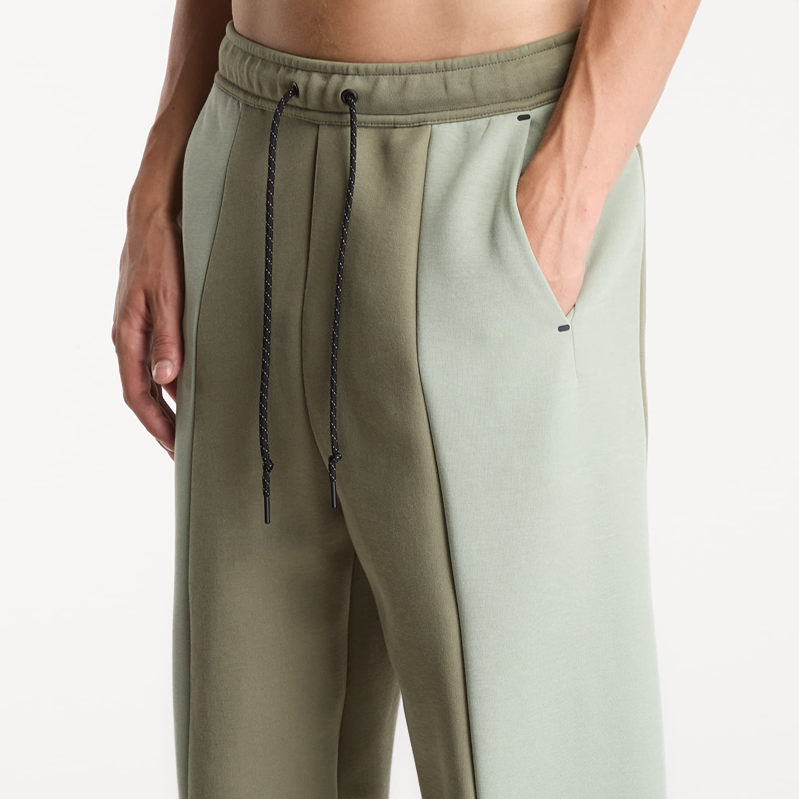 Joggingbukser Nike Tech Men's Color-Block Open-Hem Fleece Pants Silver Sage/ Jade Horizon/ Black