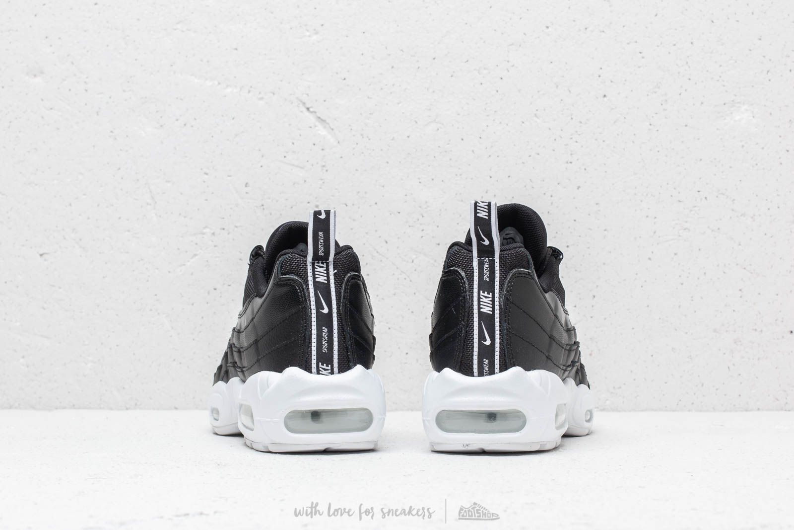 Air max 95 shop premium trainer black/white/black