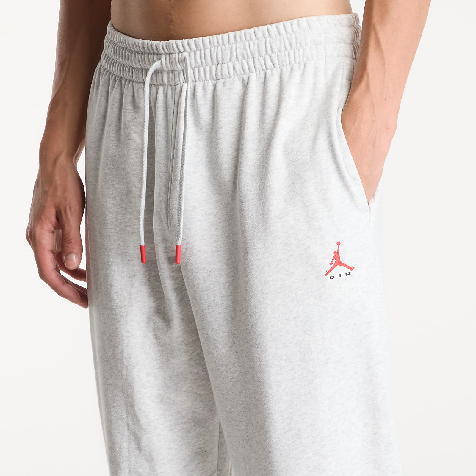 Calças Jogger Jordan Brooklyn Fleece Men's Pants Neutral Grey/ Htr/ University Red