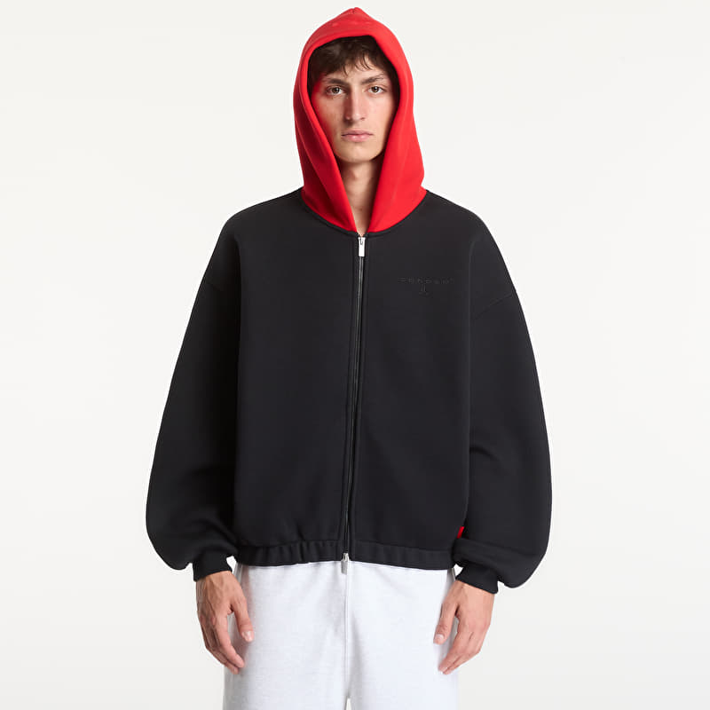 Mikina Jordan Flight Men's Pullover Hoodie Black/ University Red