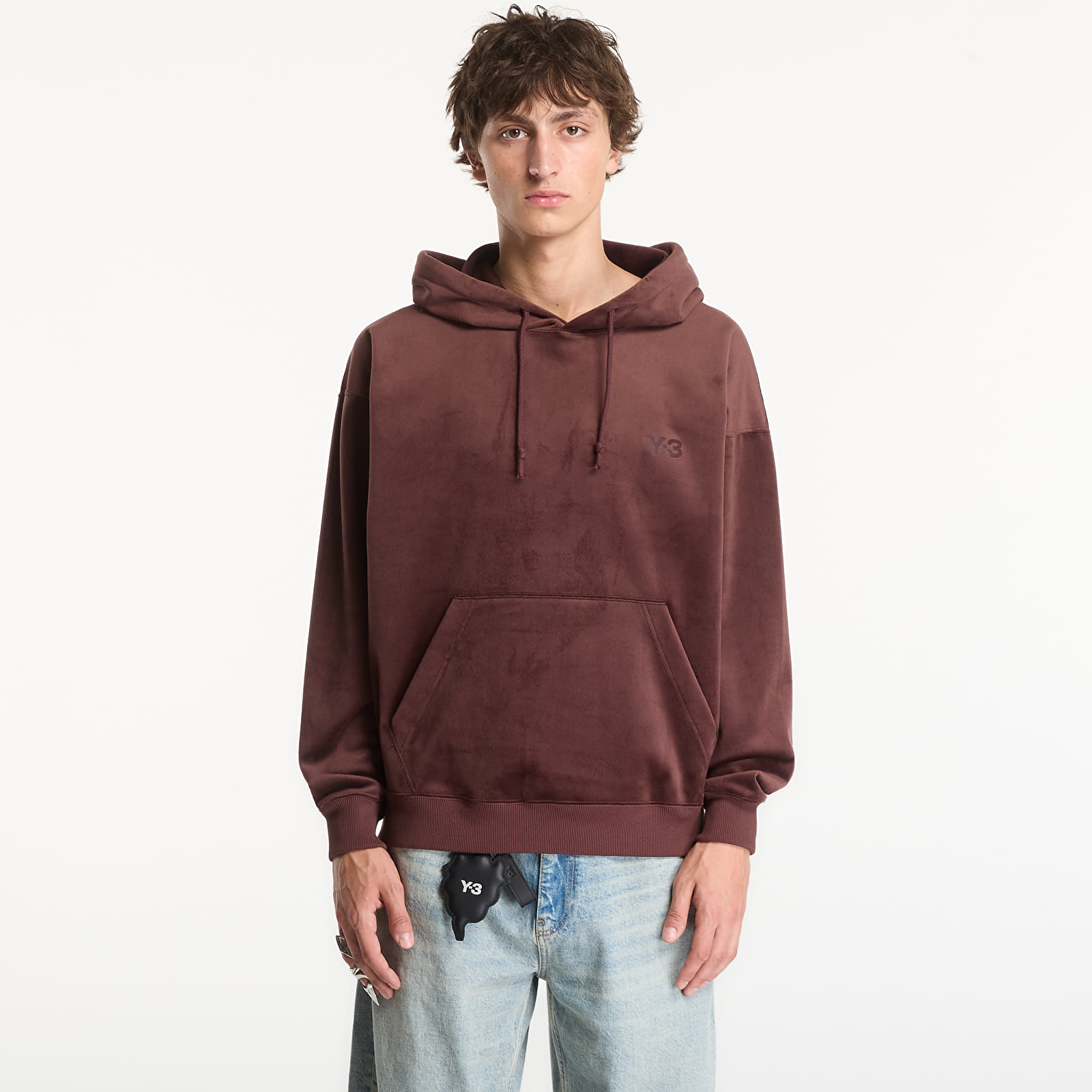 Mikiny Y-3 Velvet Corduroy Hoodie UNISEX Night Red
