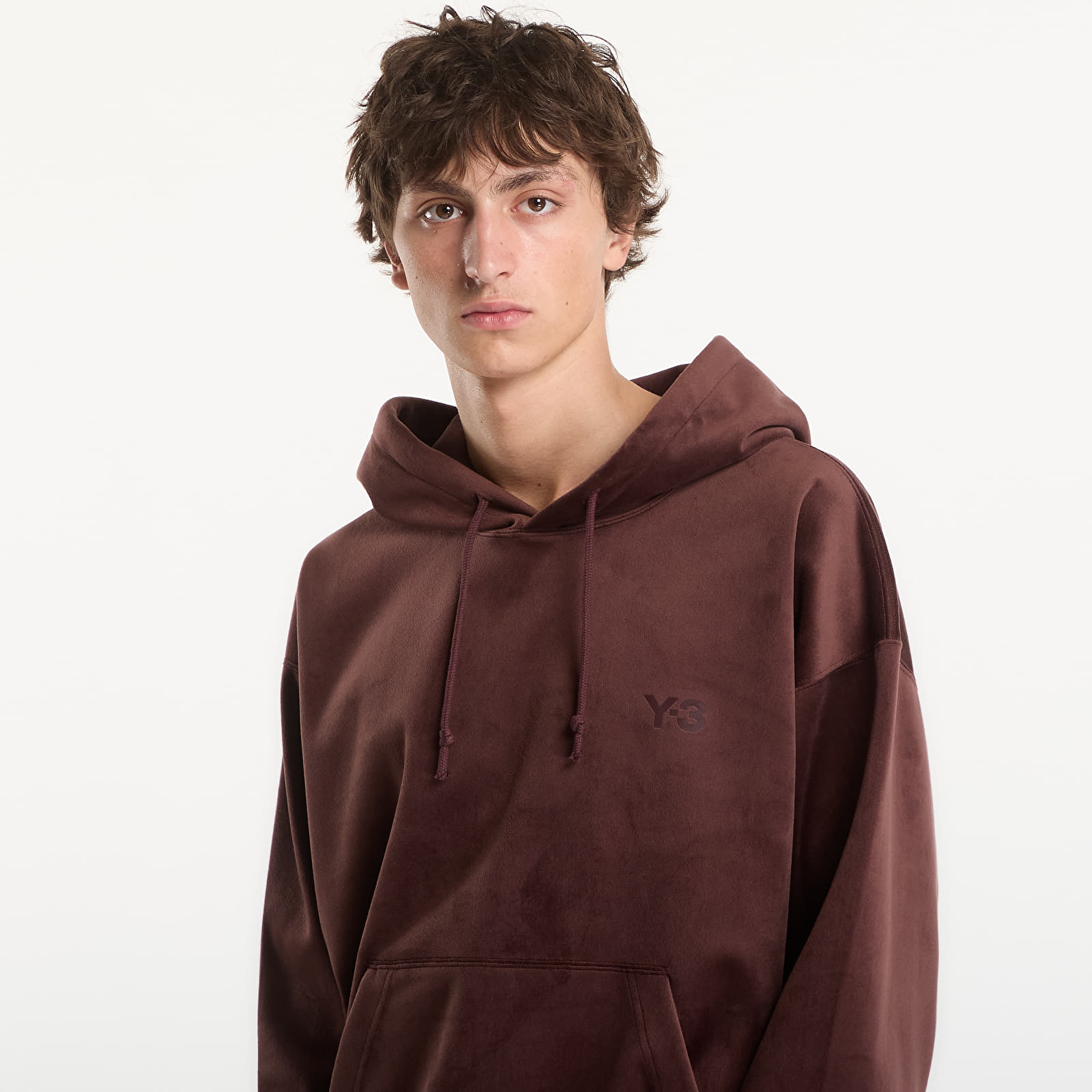 Mikiny Y-3 Velvet Corduroy Hoodie UNISEX Night Red