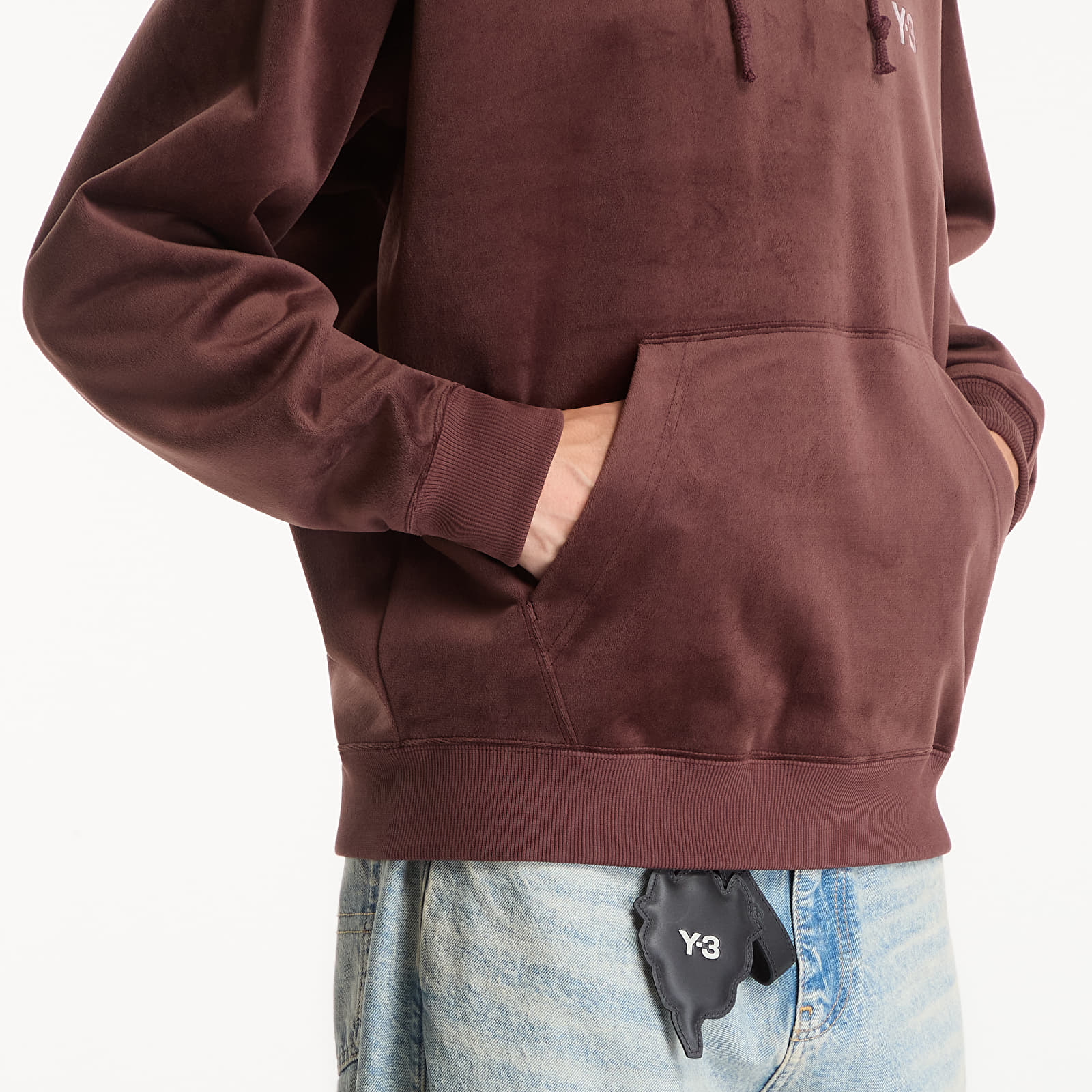 Mikiny Y-3 Velvet Corduroy Hoodie UNISEX Night Red