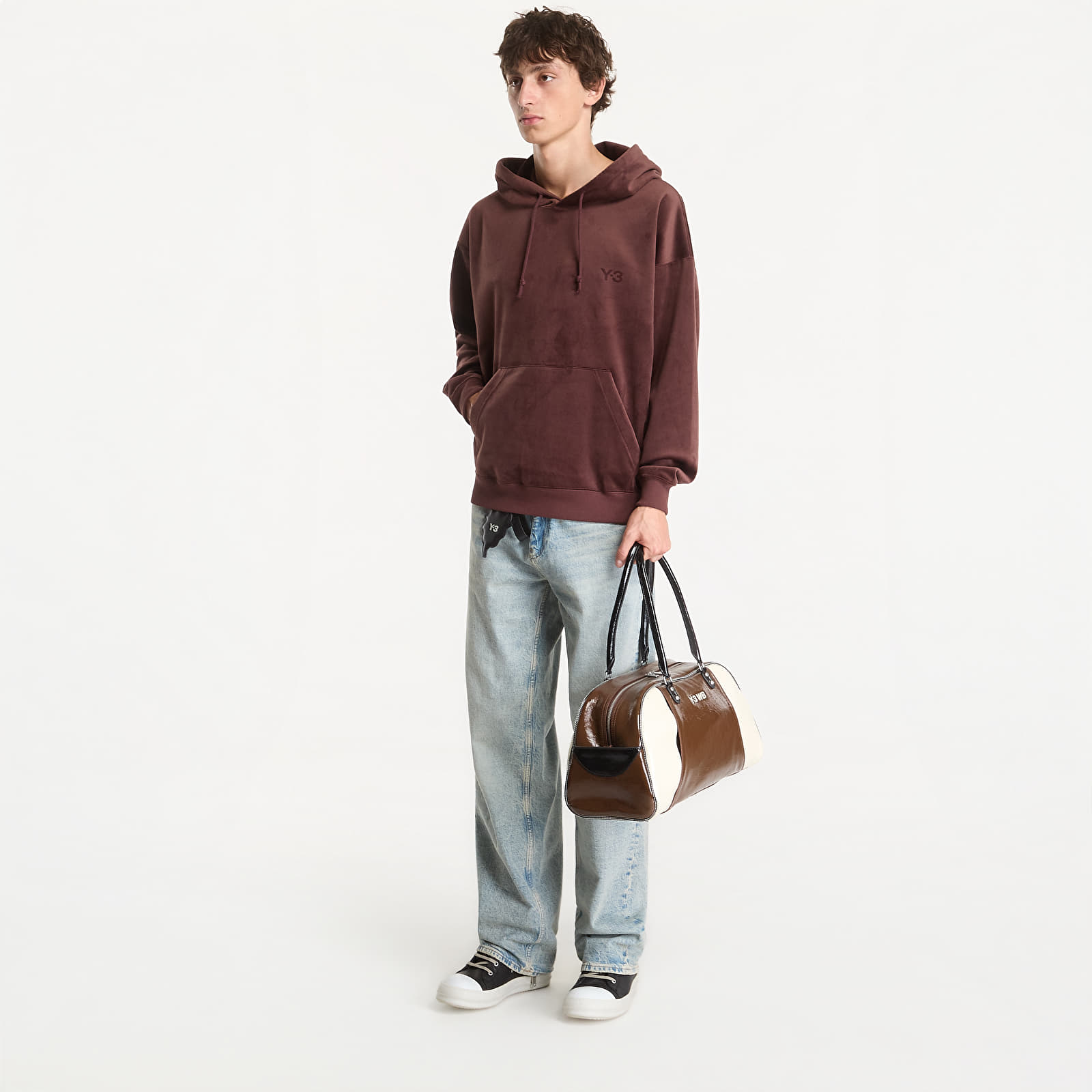 Mikiny Y-3 Velvet Corduroy Hoodie UNISEX Night Red